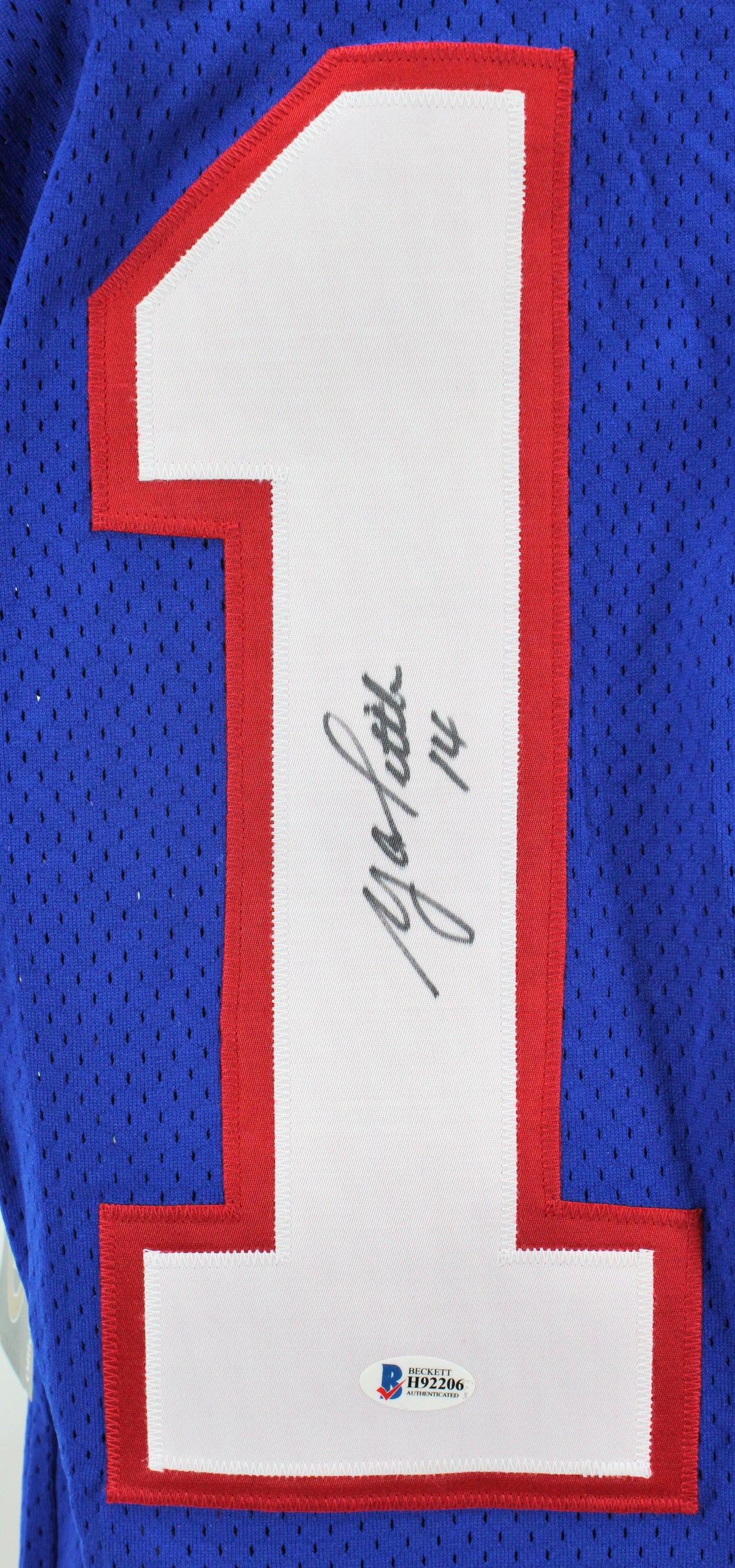 Giants Y.A. Tittle Authentic Signed Blue Wilson Authentic Jersey BAS #H92206 - Image 3
