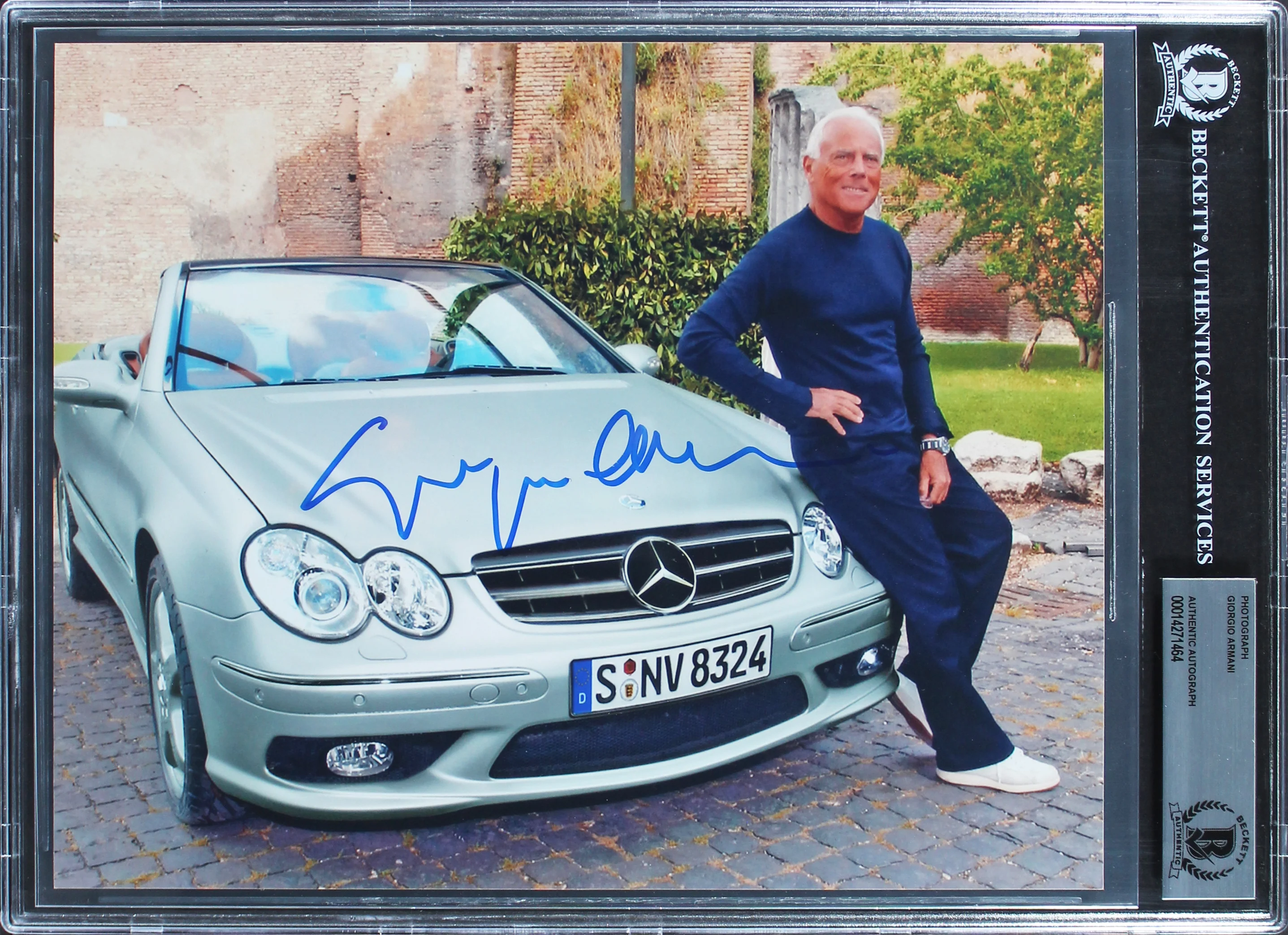 Giorgio Armani Authentic Signed 8x10 Photo Autographed BAS Slabbed - Image 2