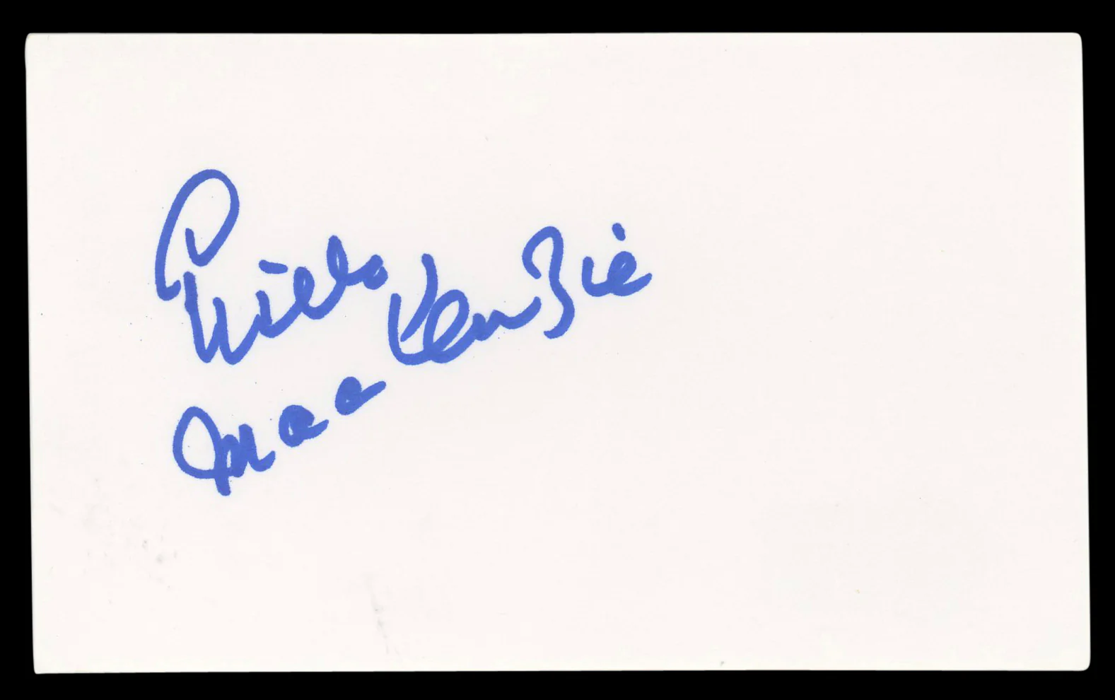 Gisele MacKenzie Your Hit Parade Authentic Signed 3x5 Index Card BAS #BL96370 - Image 2