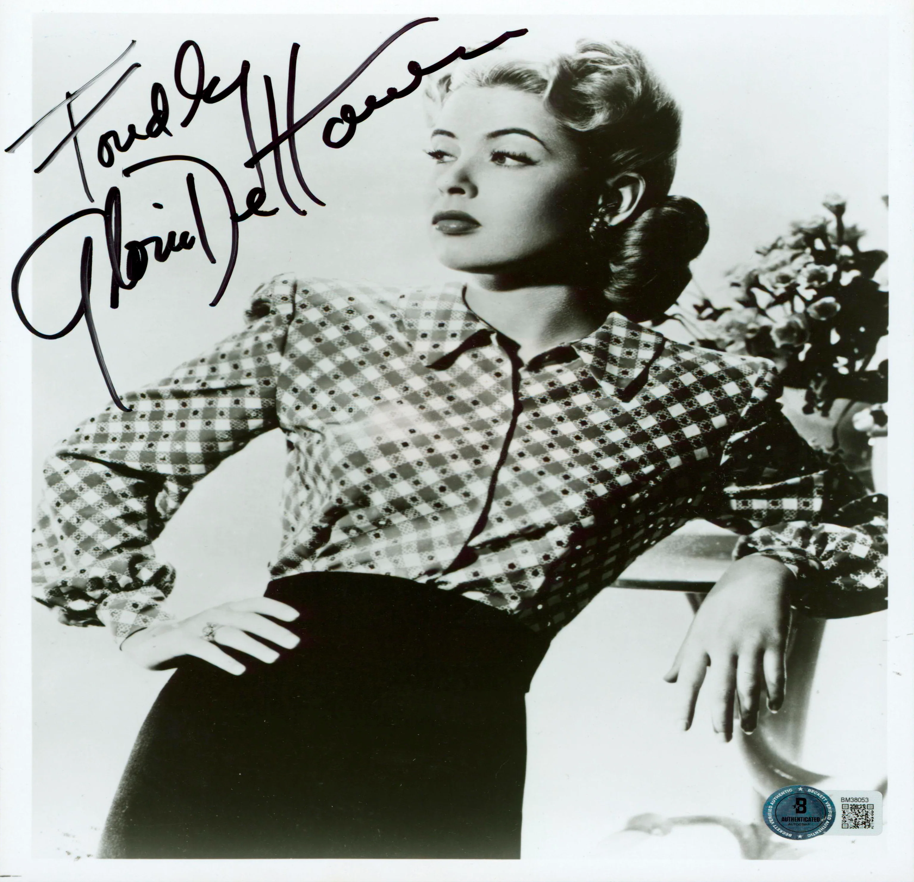 Gloria DeHaven Summer Stock "Fondly" Authentic Signed 8x10 Photo BAS #BM38053 - Image 2