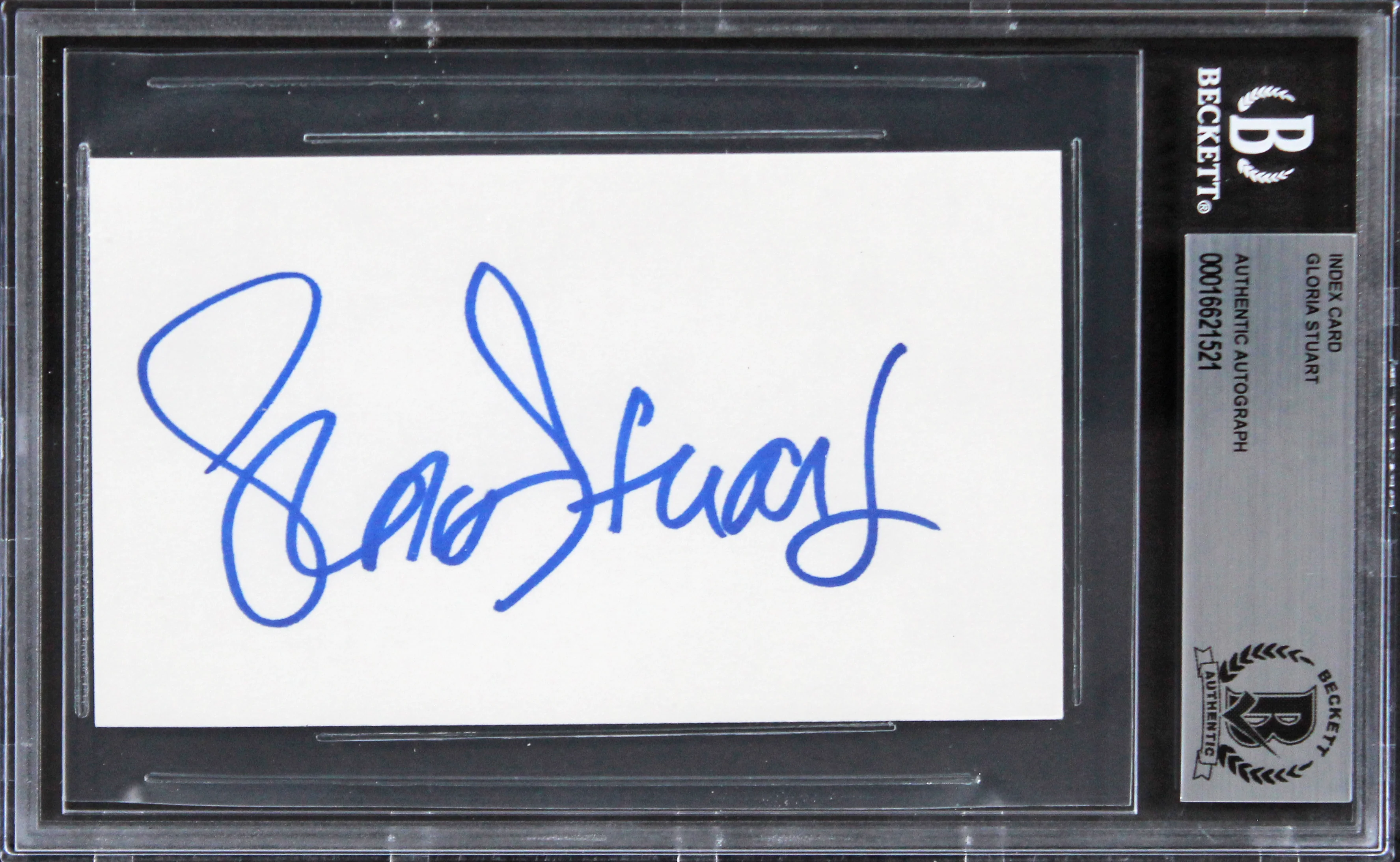 Gloria Stuart Titanic Authentic Signed 3x5 Index Card Autographed BAS Slabbed 1 - Image 2