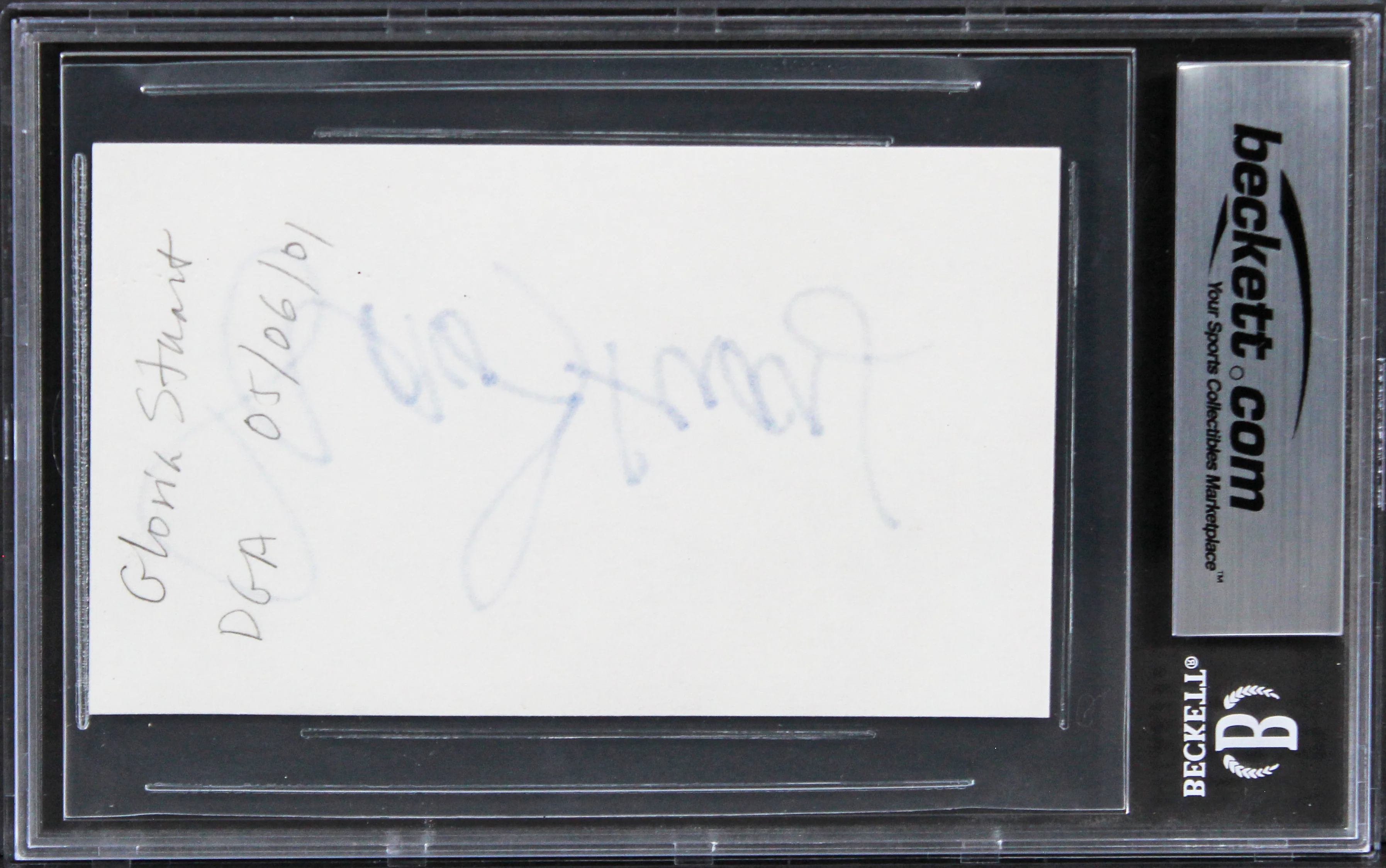 Gloria Stuart Titanic Authentic Signed 3x5 Index Card Autographed BAS Slabbed 1 - Image 3