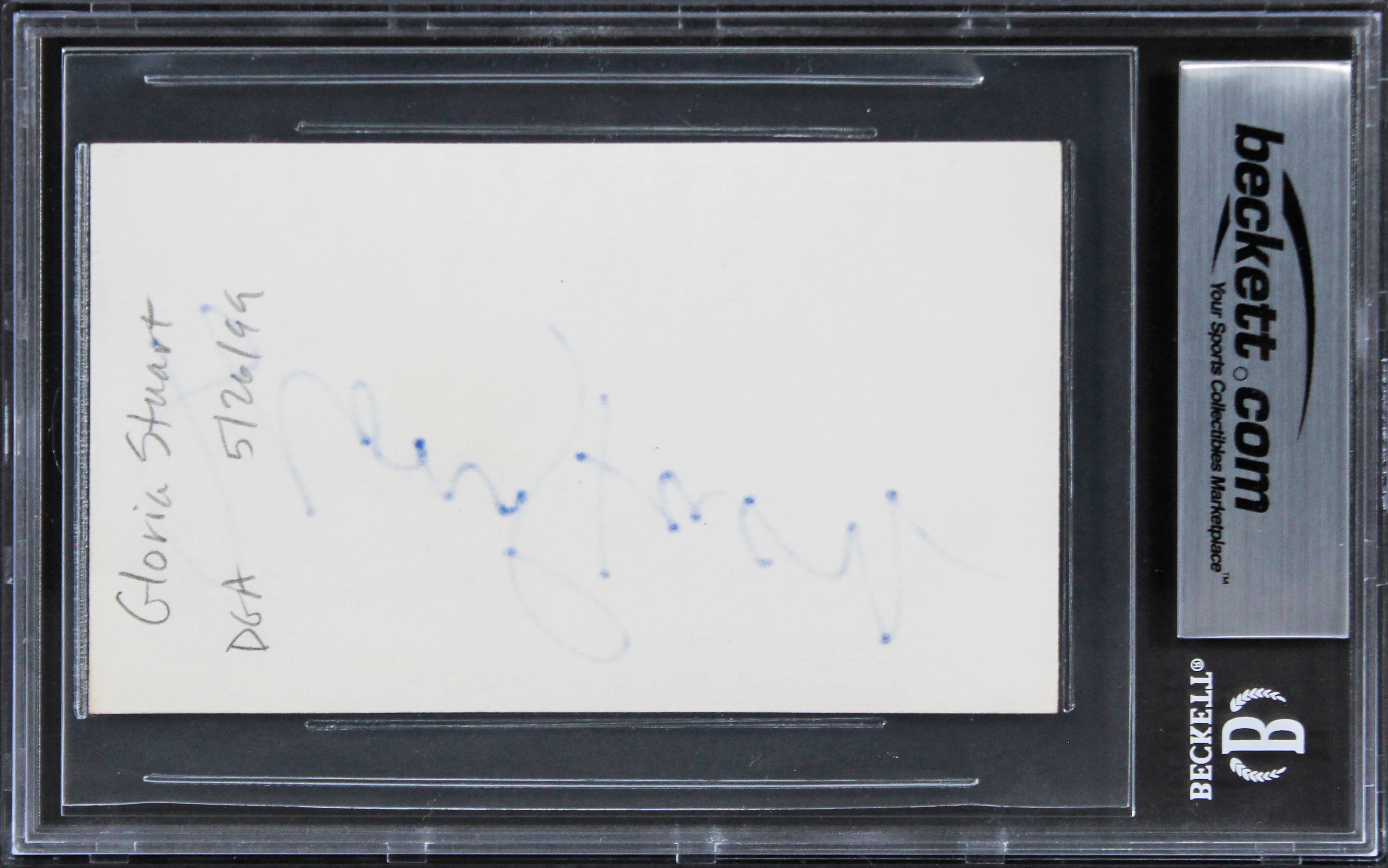 Gloria Stuart Titanic Signed 3x5 Index Card Auto Graded Gem Mint 10! BAS Slab 2 - Image 3