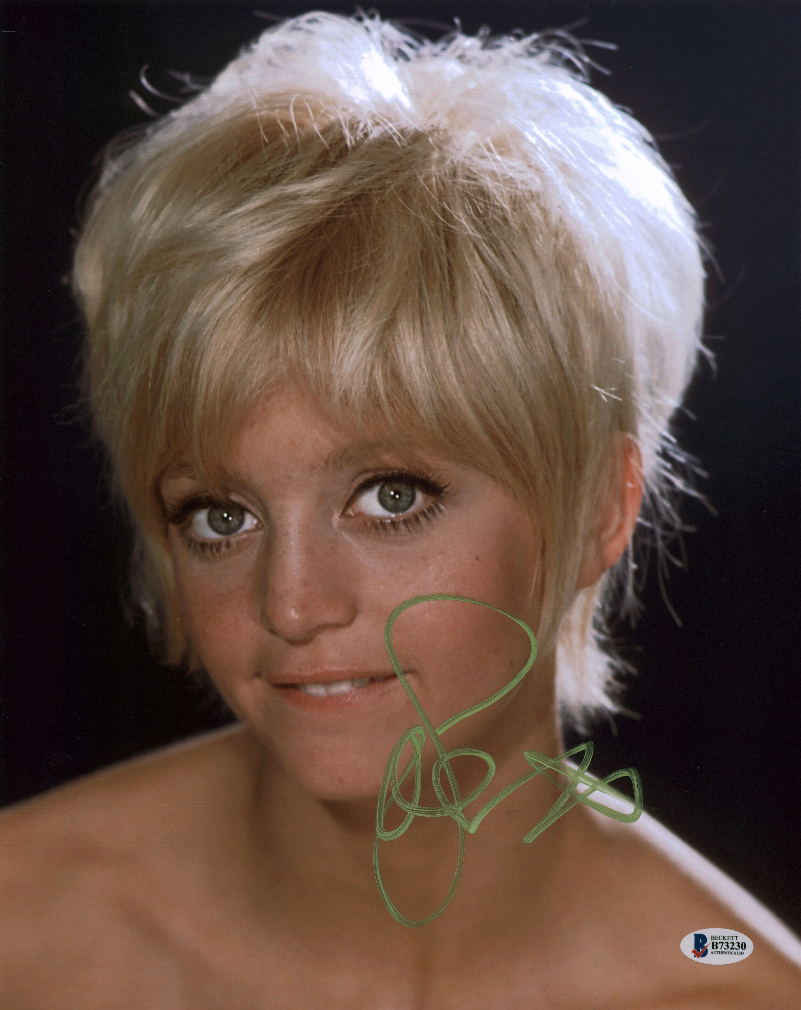 Goldie Hawn Rowan & Martin's Laugh-In Authentic Signed 11x14 Photo BAS #B73230