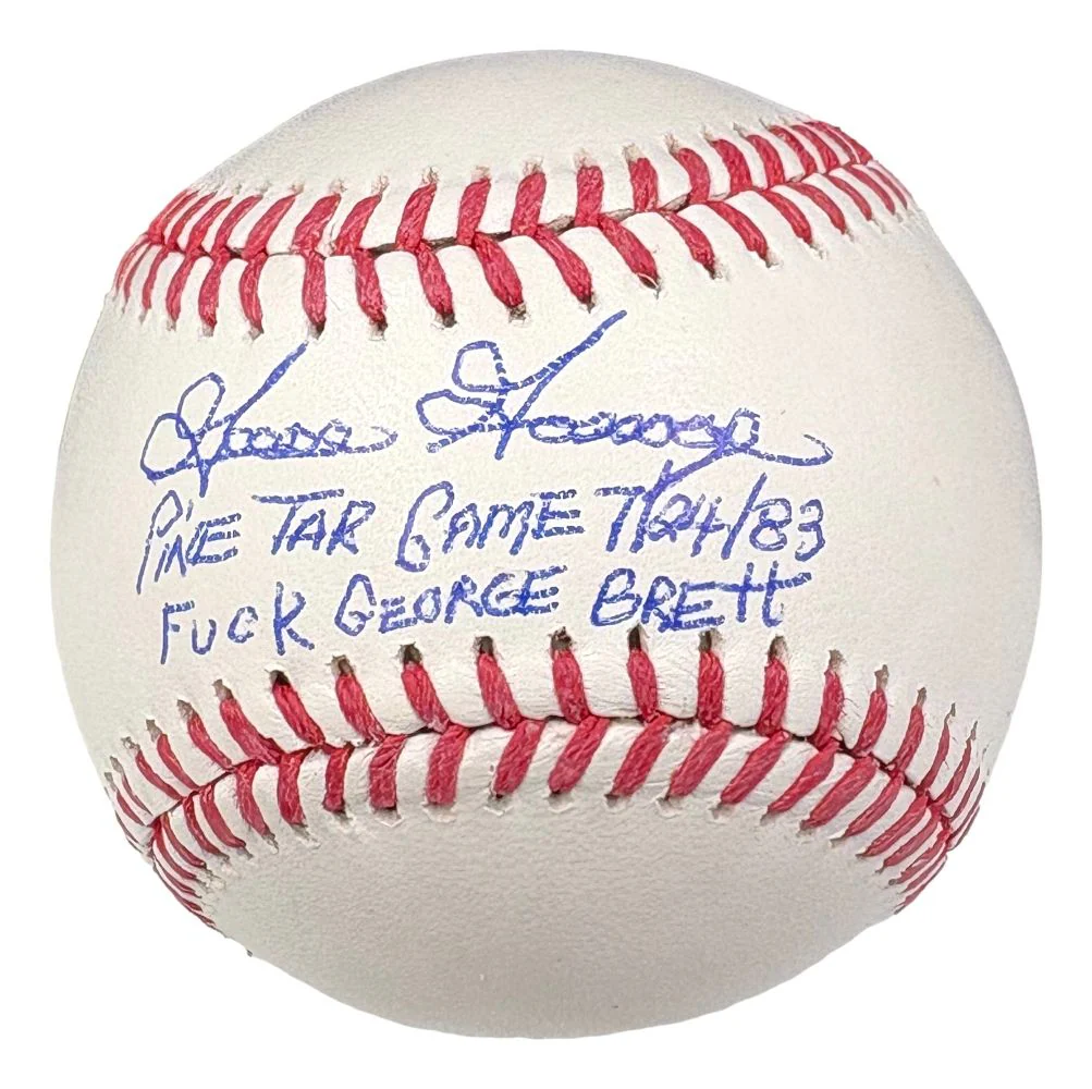 Goose Gossage Yankees Signed Official MLB Baseball Pine Tar Game F Brett BAS