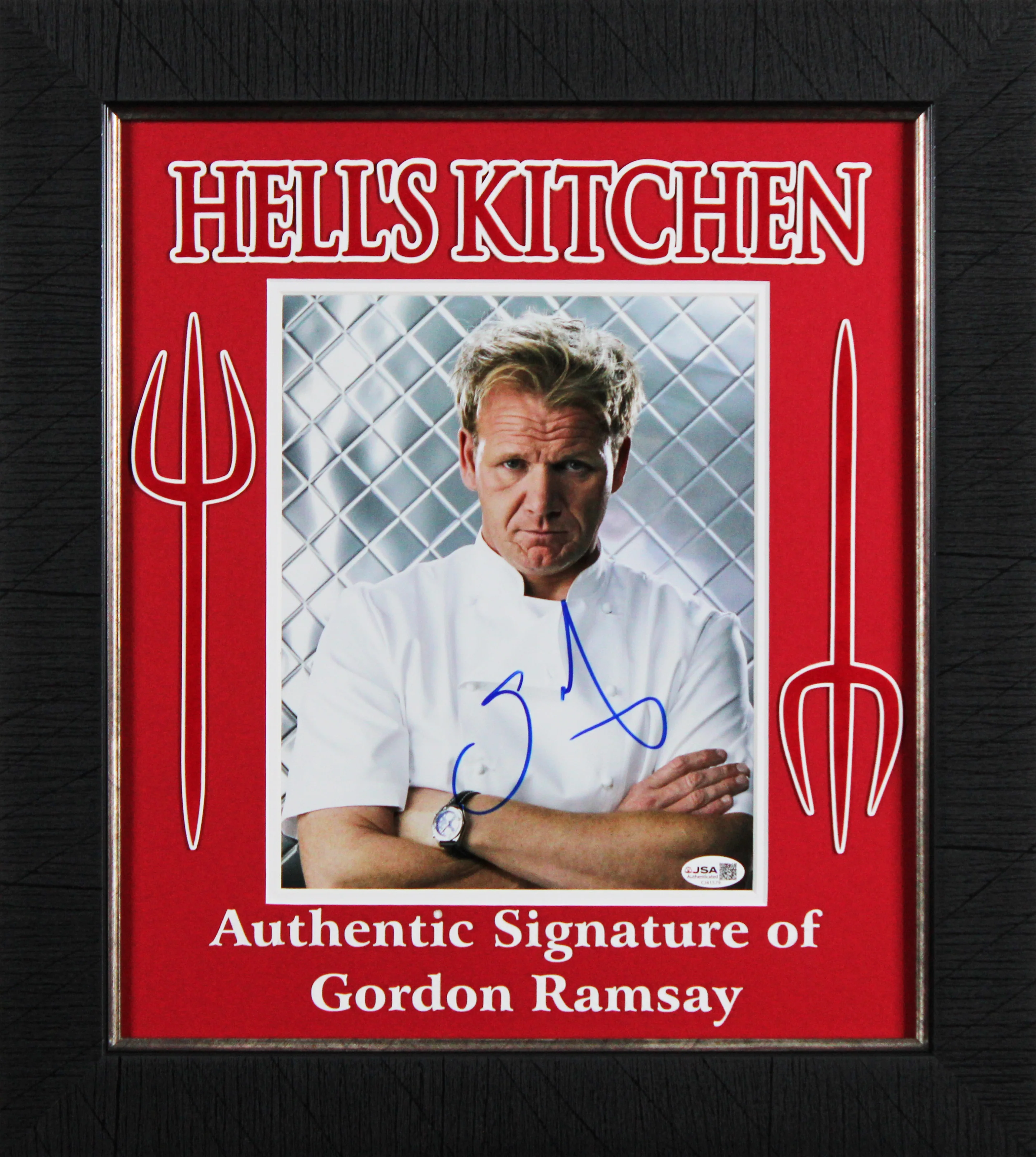 Gordon Ramsey Hell's Kitchen Authentic Signed 8x10 Framed Photo JSA #CJ41579 - Image 2