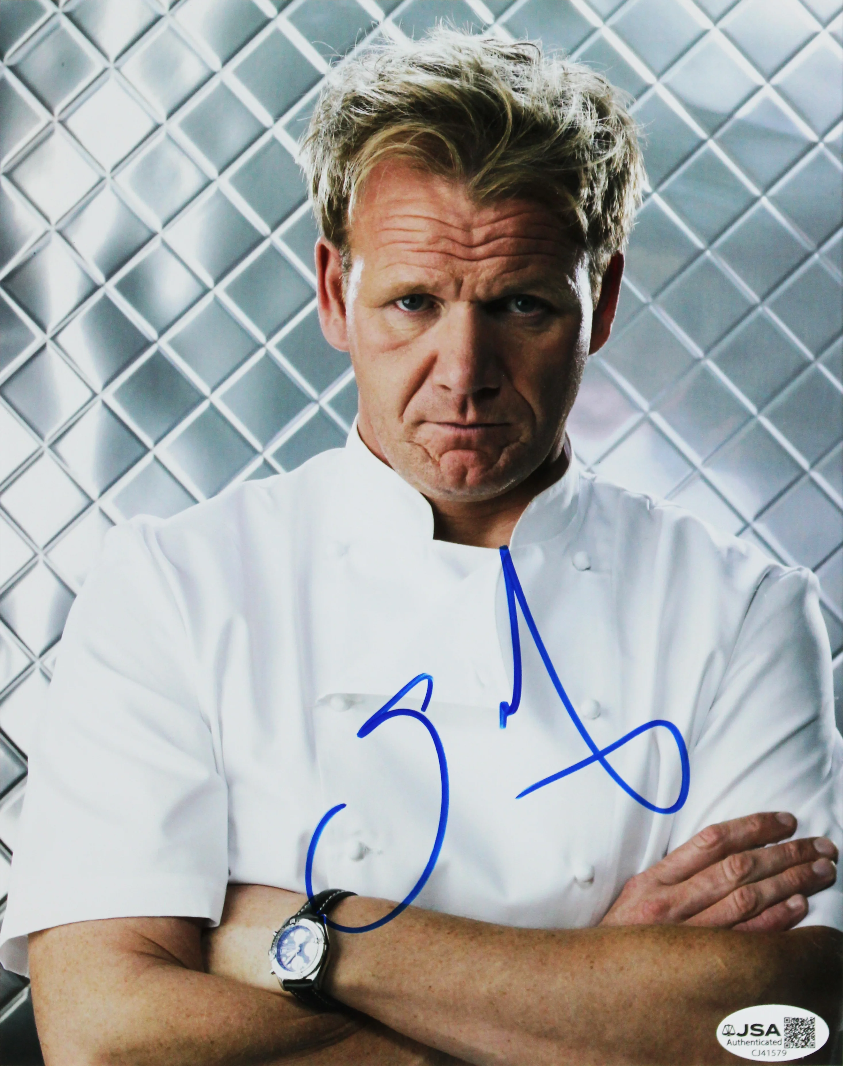 Gordon Ramsey Hell's Kitchen Authentic Signed 8x10 Framed Photo JSA #CJ41579 - Image 3