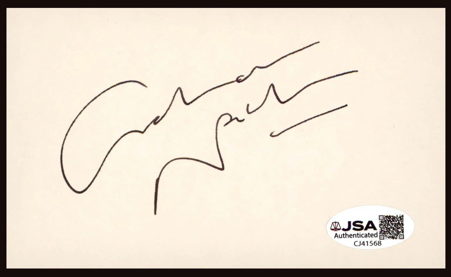 Graham Nash CSN&Y Authentic Signed 3x5 Index Card Autographed JSA #CJ41568 - Image 2