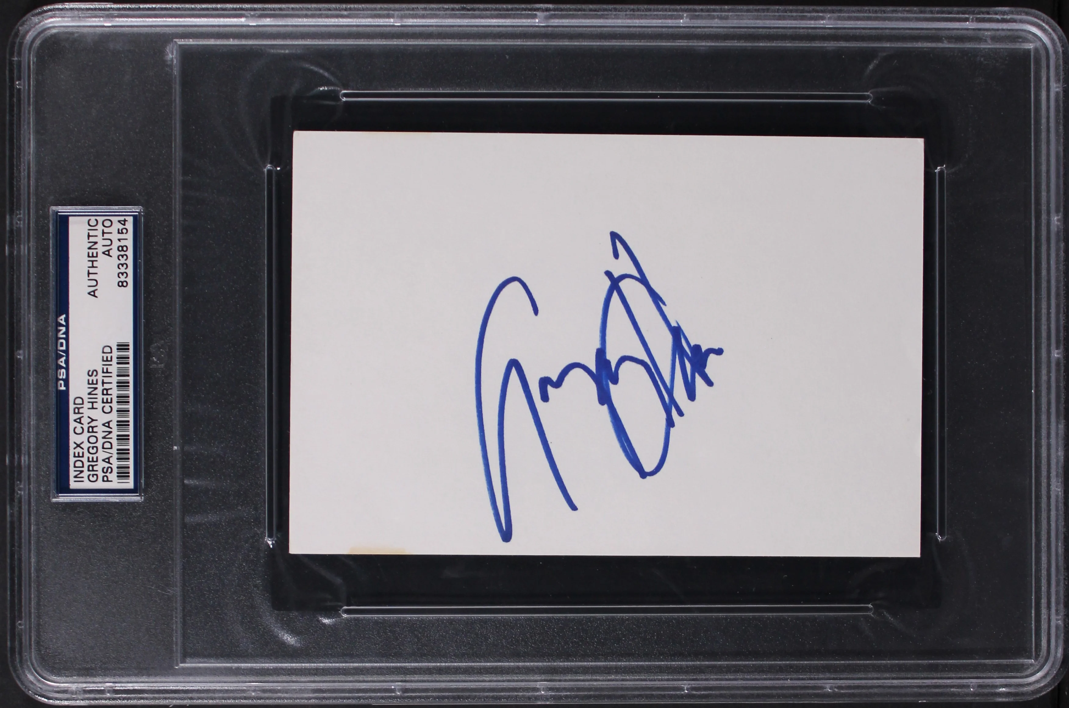 Gregory Hines History of the World: Part I Signed 4x6 Index Card PSA/DNA Slabbed