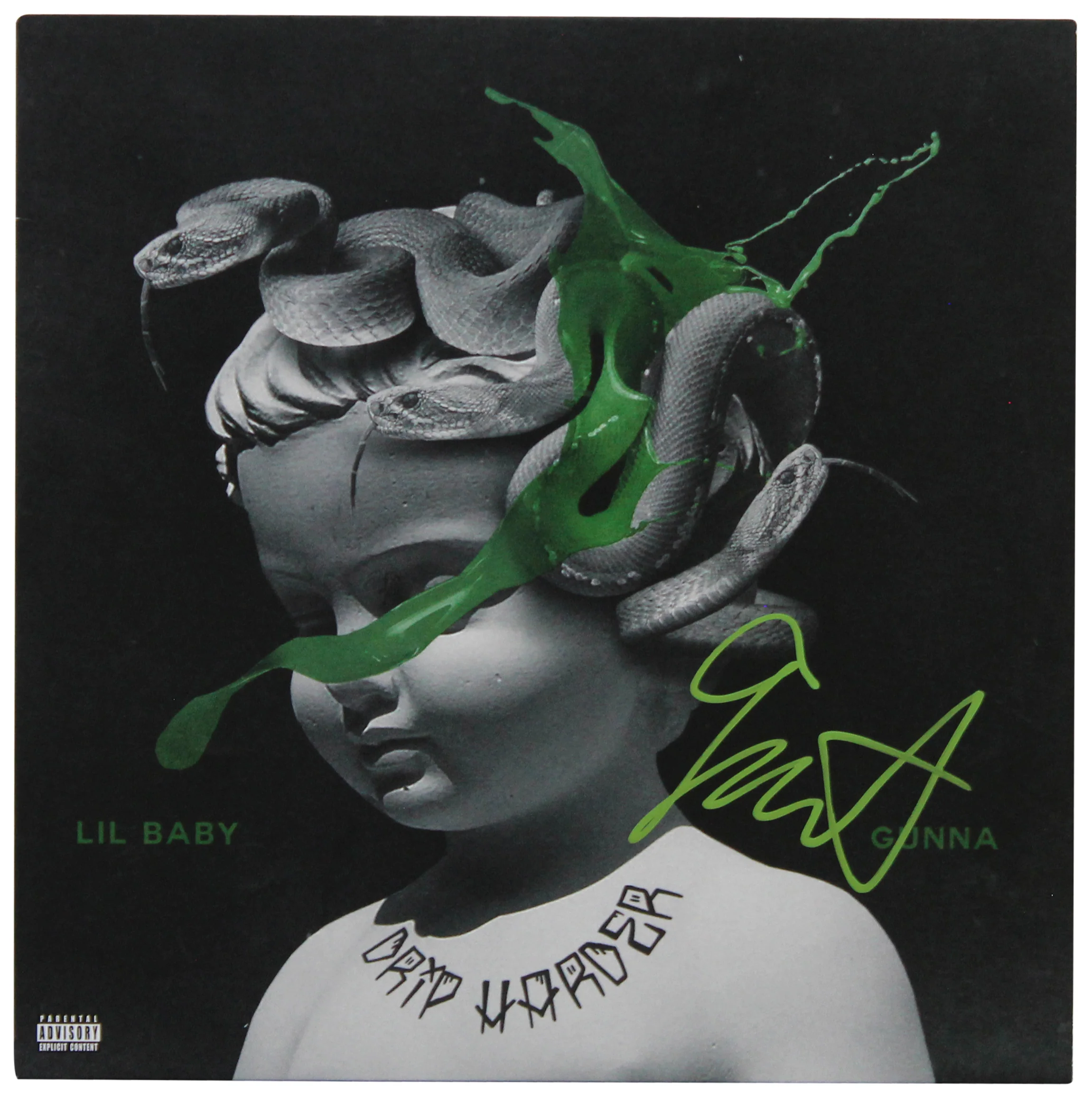 Gunna Authentic Signed Drip Harder Album Cover W/ Vinyl Autographed BAS #BN06557 - Image 3