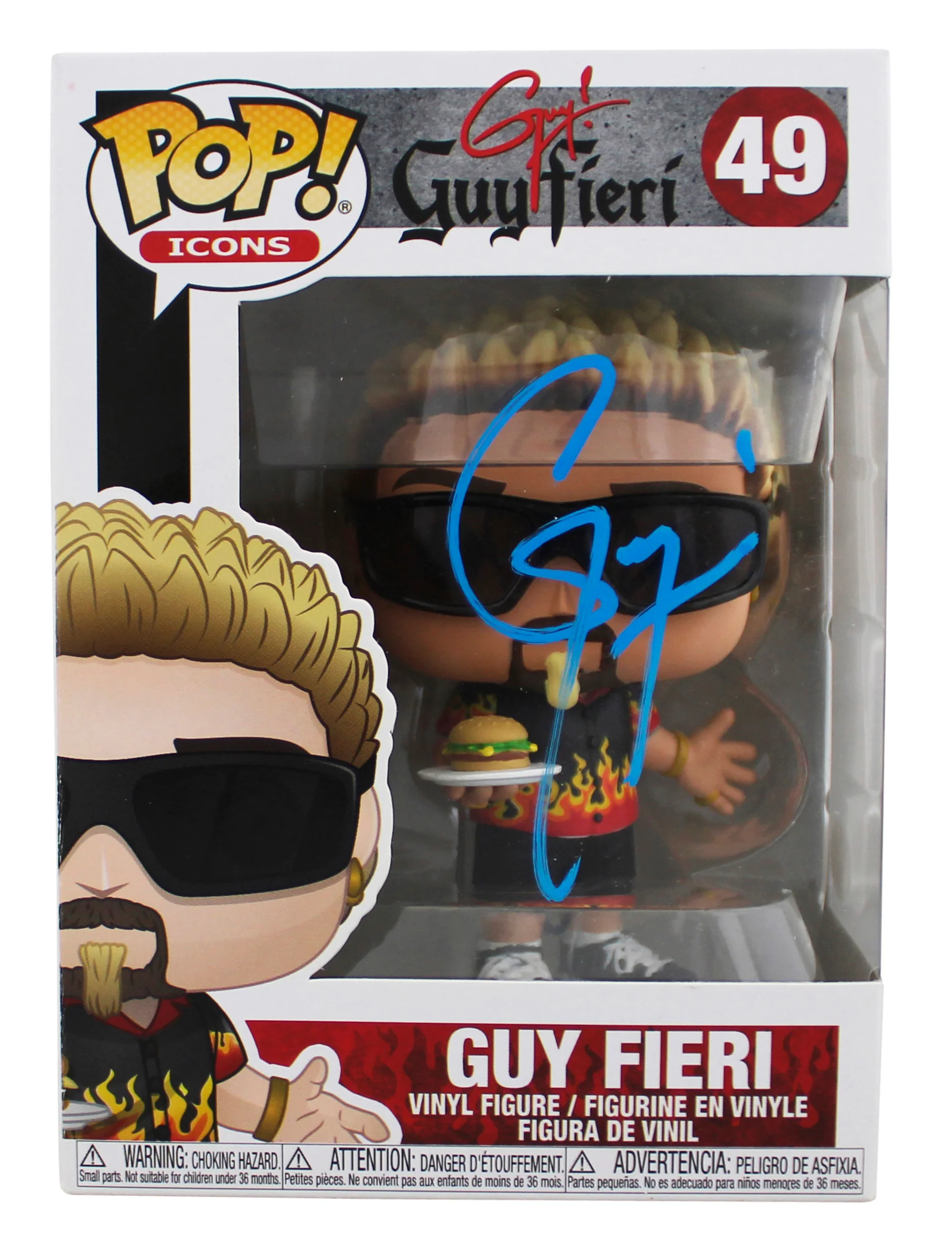 Guy Fieri Diners, Drive-Ins & Dives Signed #49 Funko Pop Figure JSA #AQ15659 - Image 2
