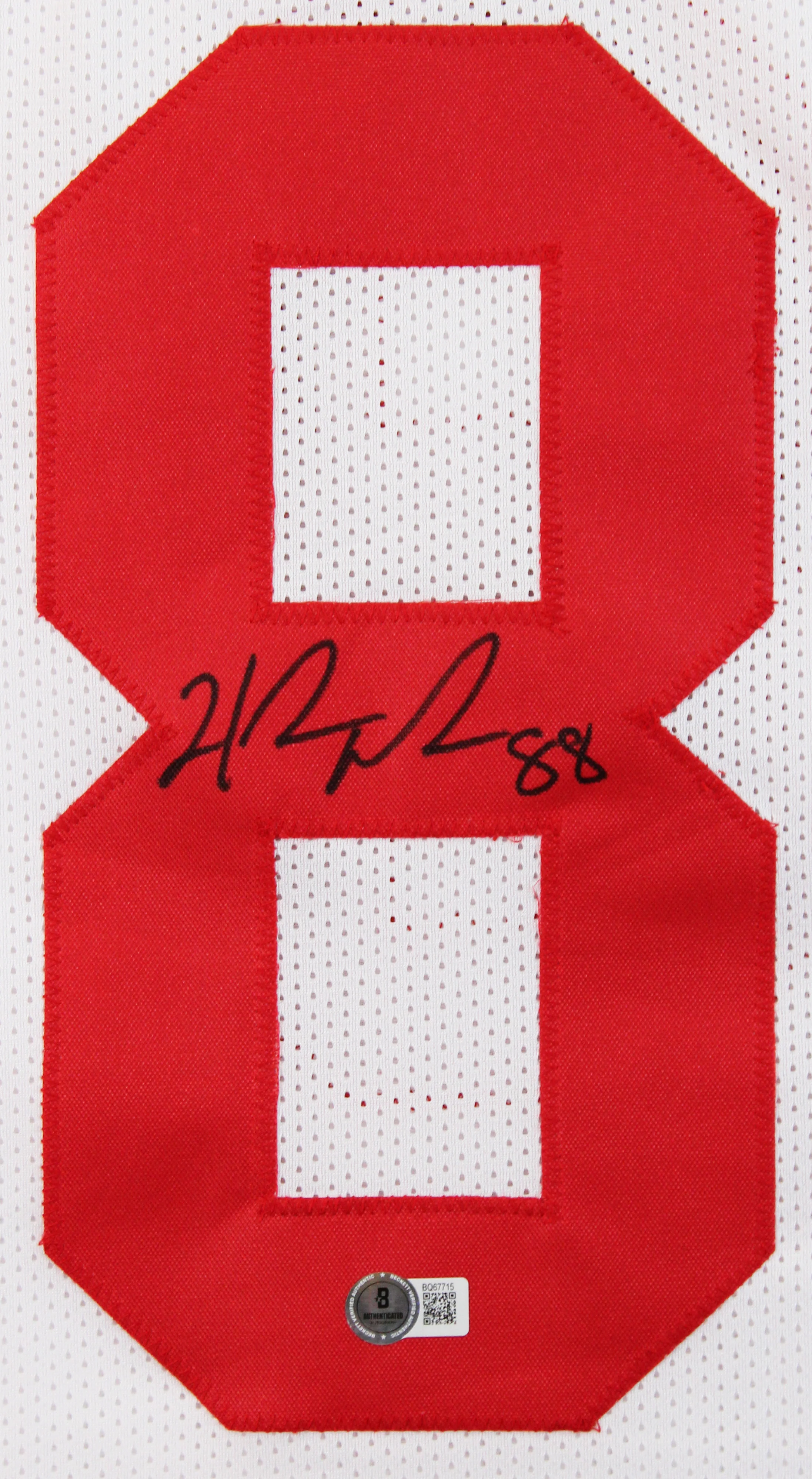 Hakeem Nicks Authentic Signed White Pro Style Jersey Autographed BAS - Image 3