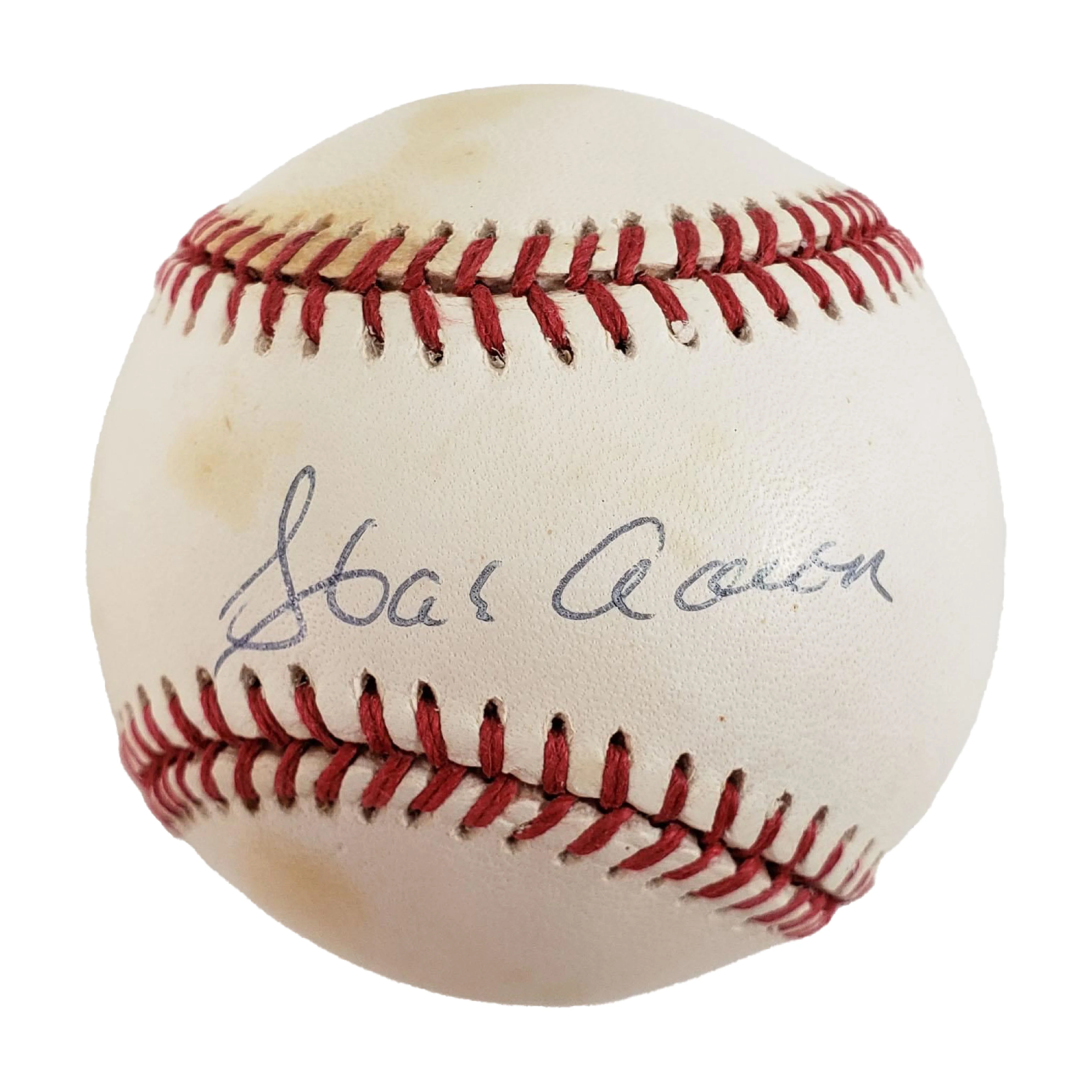 Hank Aaron Autographed Rawkings Official National League Baseball (JSA Hologram)