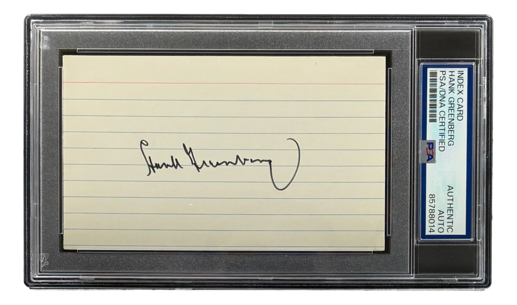 Hank Greenberg Detroit Tigers Signed In Black Index Card PSA/DNA