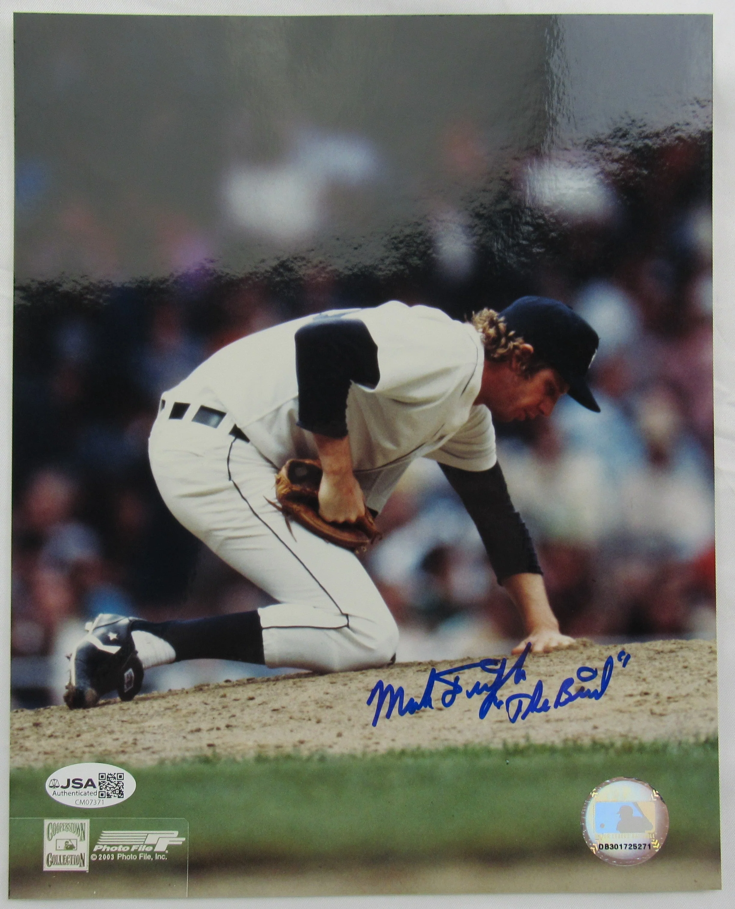 Mark Fidrych Signed Auto 8x10 Photo JSA CM07371 Inscribed "The Bird"