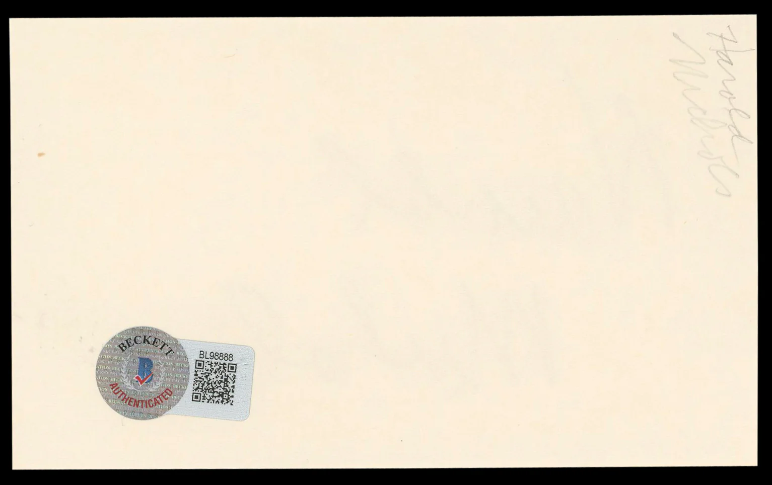 Harold Nicholas Down Argentine Way Authentic Signed 3x5 Index Card BAS #BL98888 - Image 3