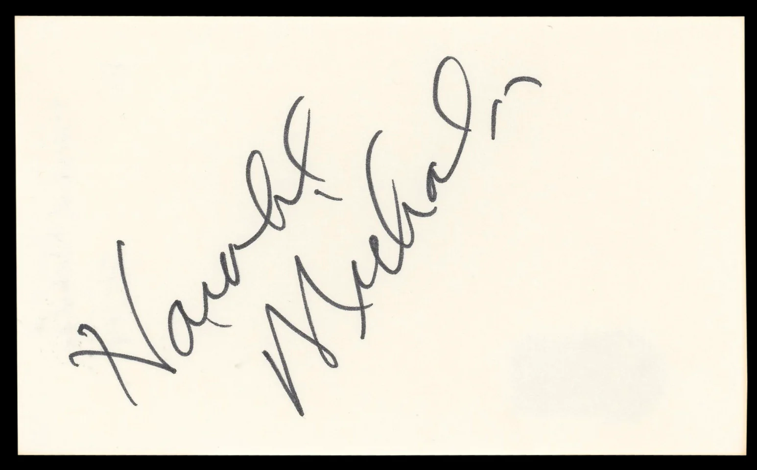 Harold Nicholas Down Argentine Way Authentic Signed 3x5 Index Card BAS #BL98890