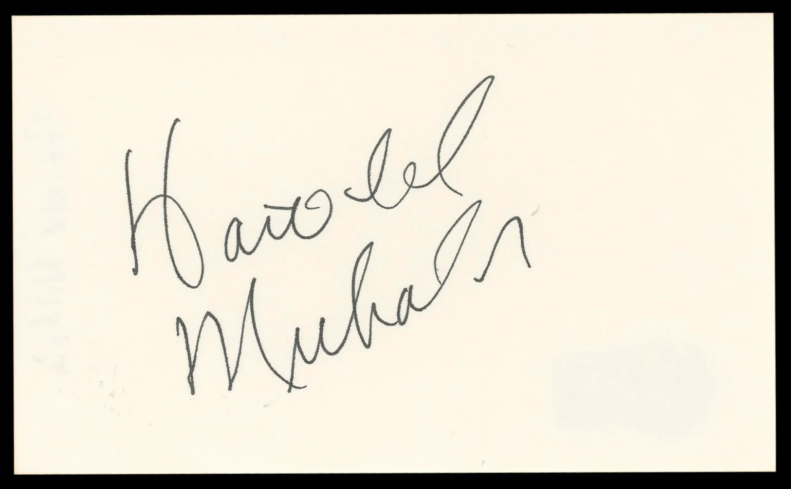 Harold Nicholas Down Argentine Way Authentic Signed 3x5 Index Card BAS #BL98891 - Image 2