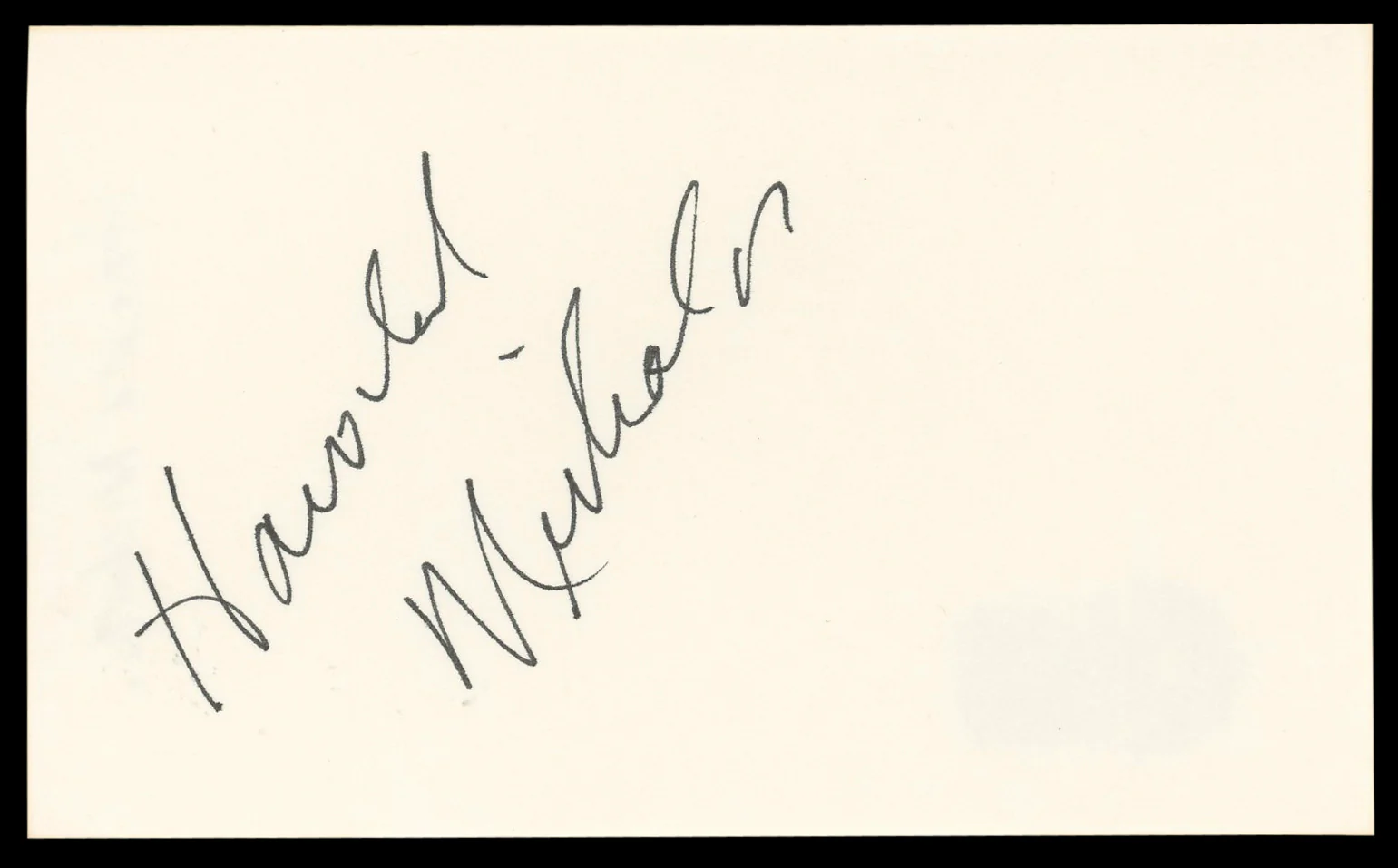 Harold Nicholas Down Argentine Way Authentic Signed 3x5 Index Card BAS #BL98892 - Image 2