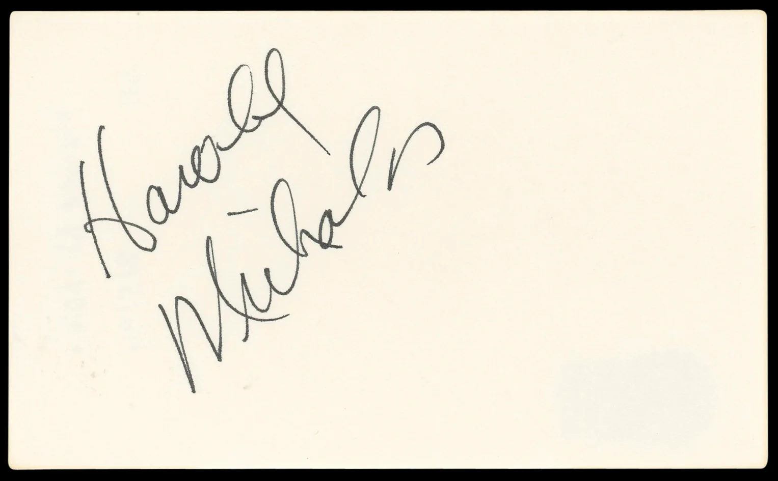 Harold Nicholas Down Argentine Way Authentic Signed 3x5 Index Card BAS #BL98894 - Image 2
