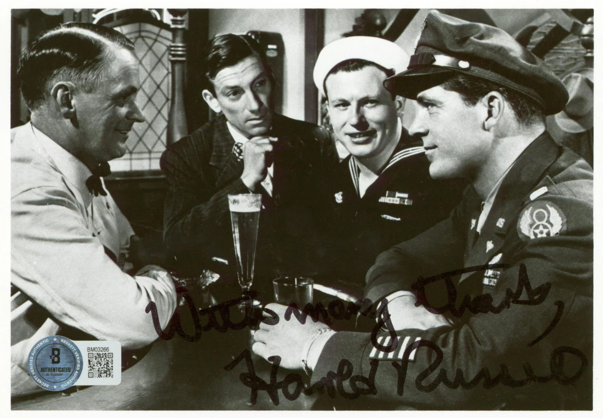 Harold Russell Dogtown "With Many Thank" Authentic Signed 5x7 Photo BAS #BM03266 - Image 2
