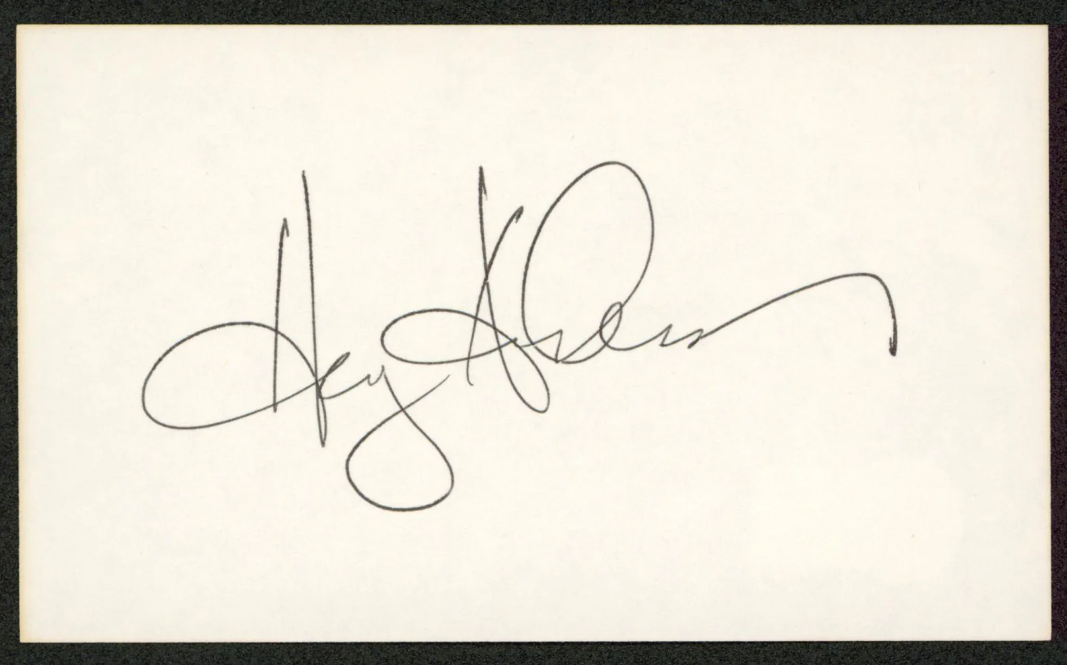 Harry Anderson Night Court Authentic Signed 3x5 Index Card Autographed BAS