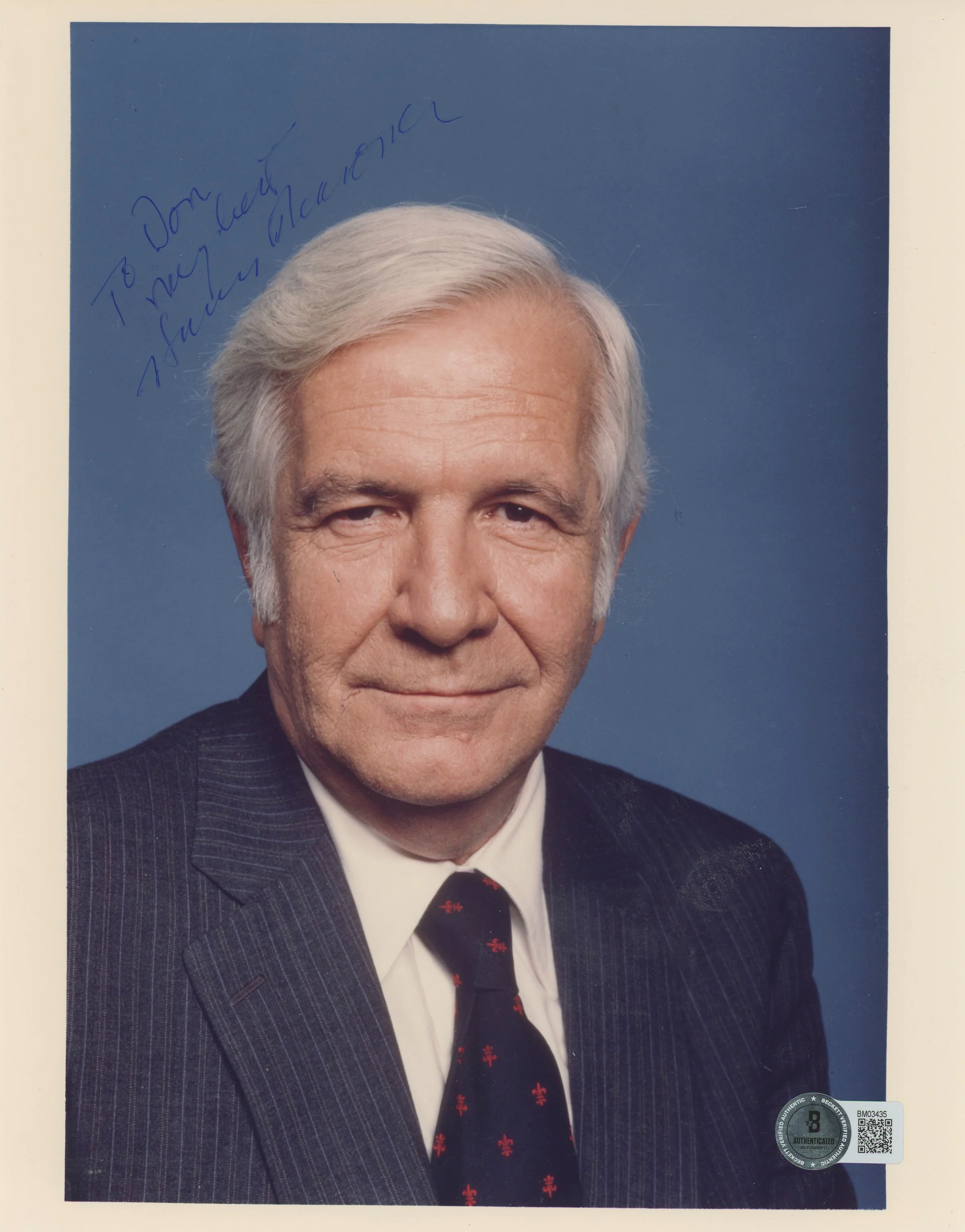 Harry Reasoner 60 Minutes "My Best" Authentic Signed 8x10 Photo BAS #BM03435 - Image 2