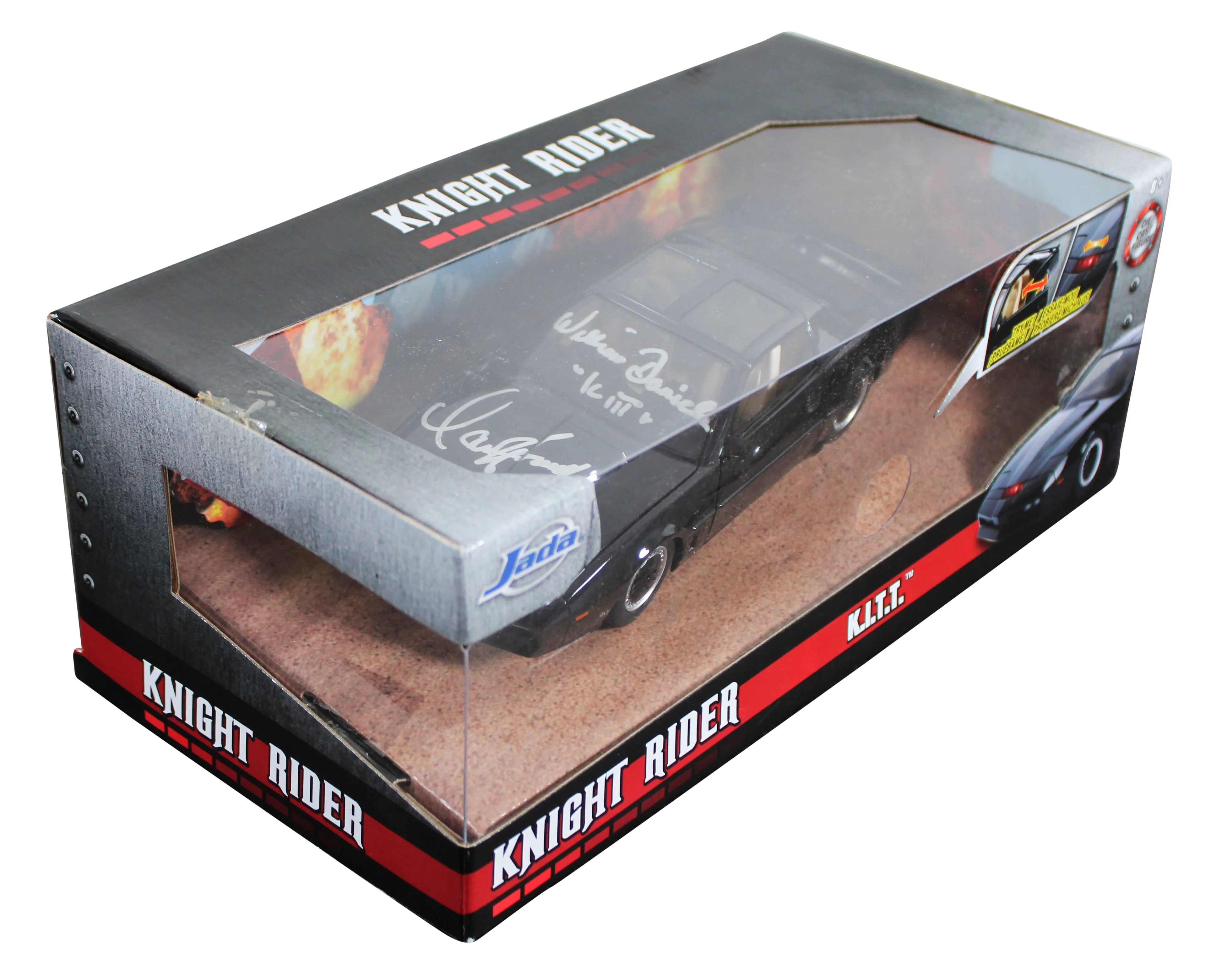 Hasselhoff & Daniels Knight Rider Signed 1:24 Die Cast Metal K.I.T.T. Car BAS - Image 10