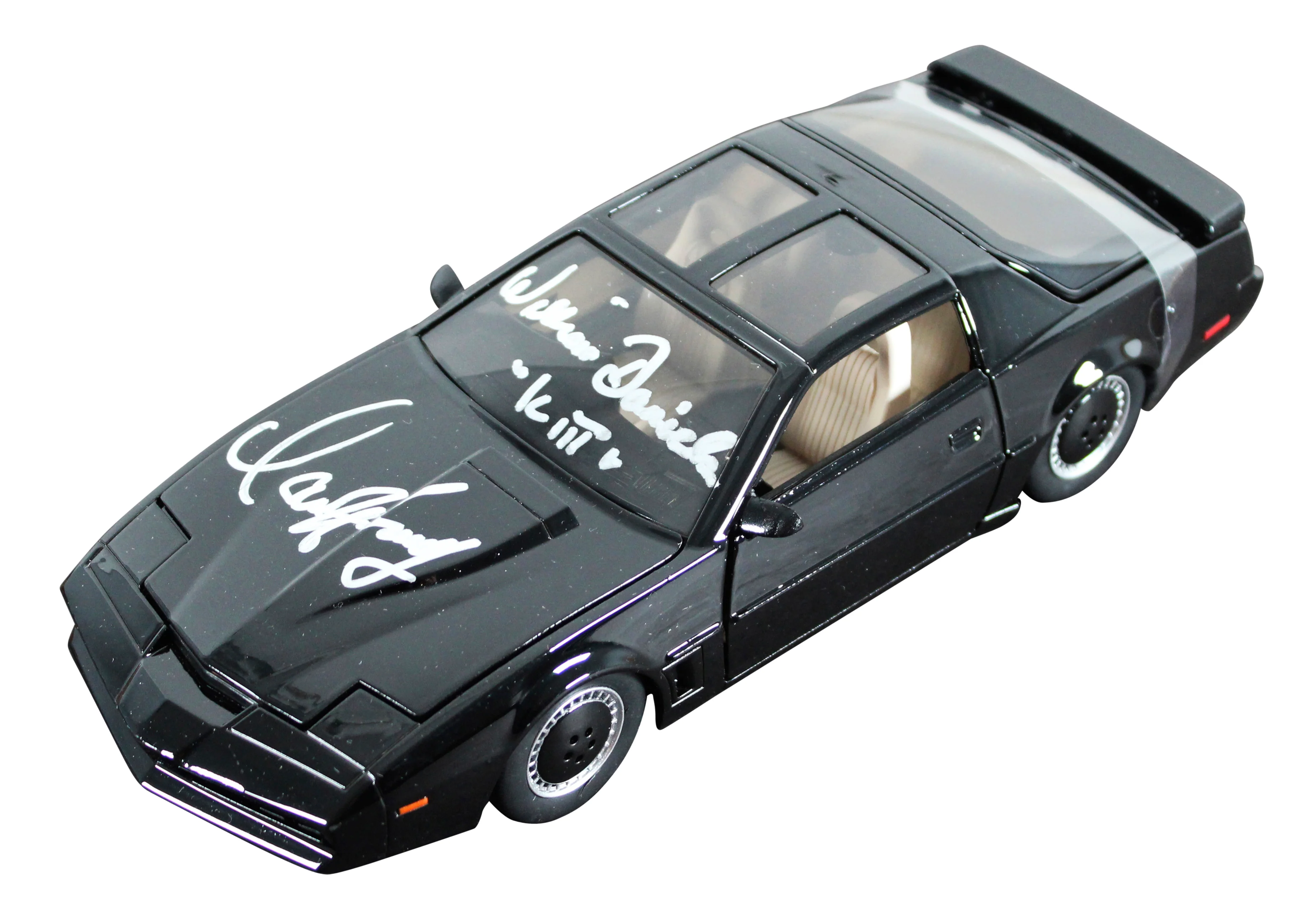 Hasselhoff & Daniels Knight Rider Signed 1:24 Die Cast Metal K.I.T.T. Car BAS - Image 3