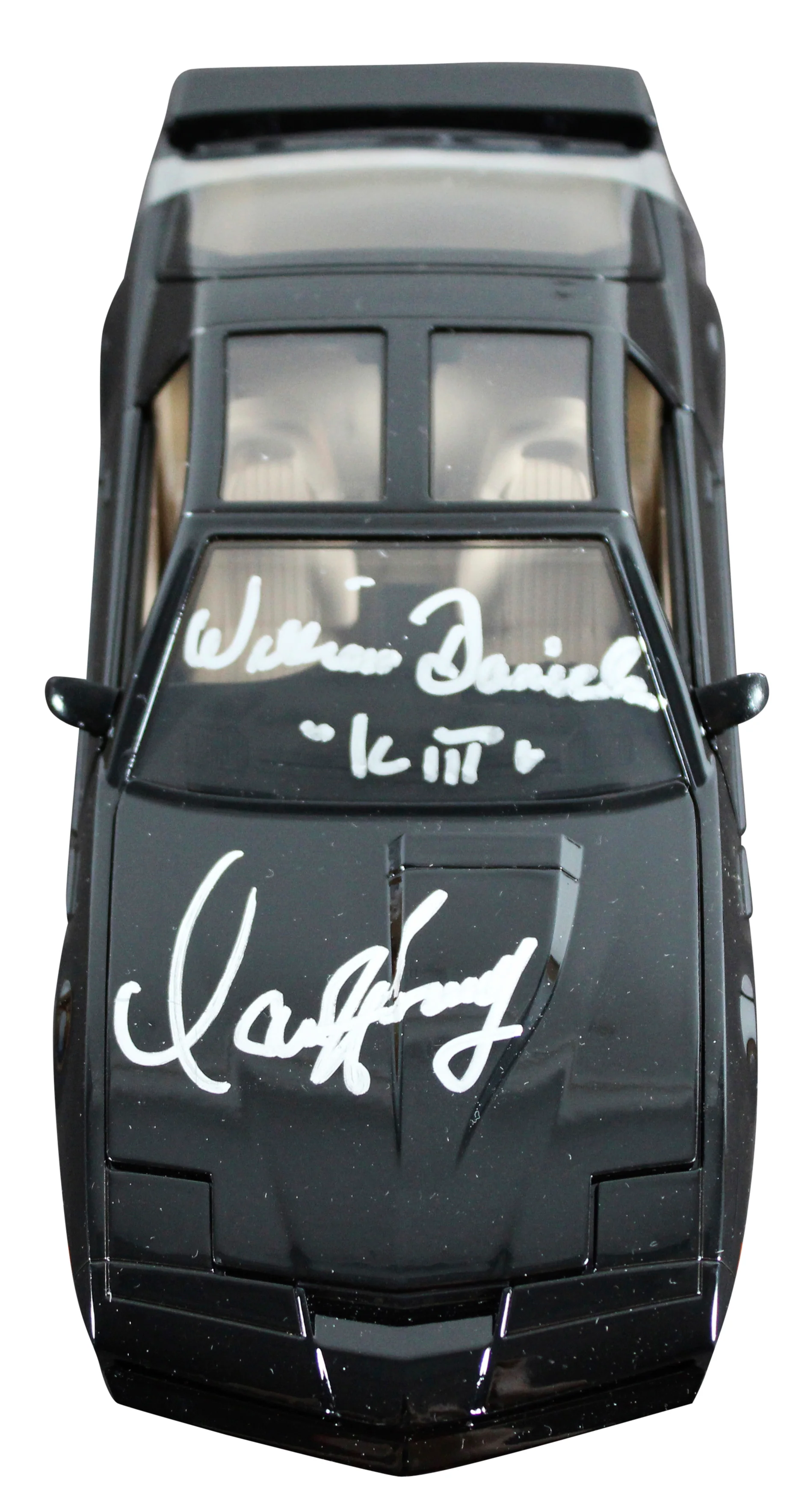 Hasselhoff & Daniels Knight Rider Signed 1:24 Die Cast Metal K.I.T.T. Car BAS - Image 4