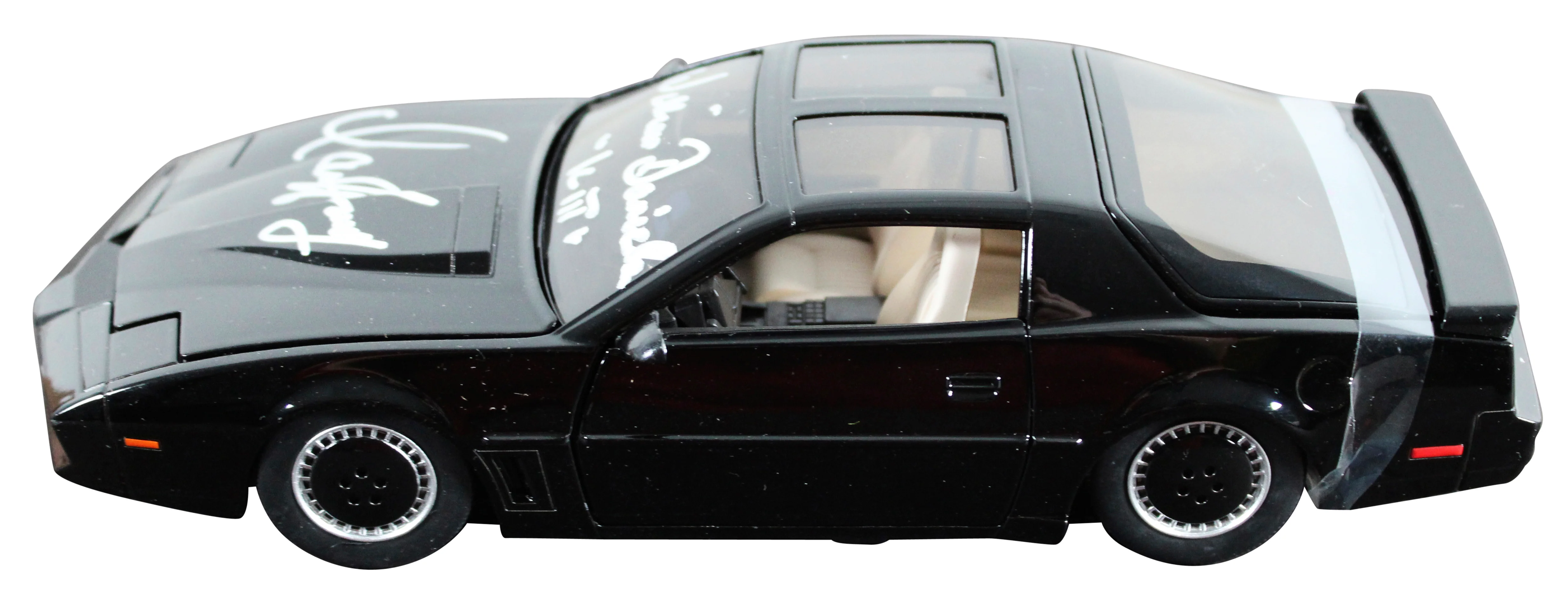Hasselhoff & Daniels Knight Rider Signed 1:24 Die Cast Metal K.I.T.T. Car BAS - Image 5