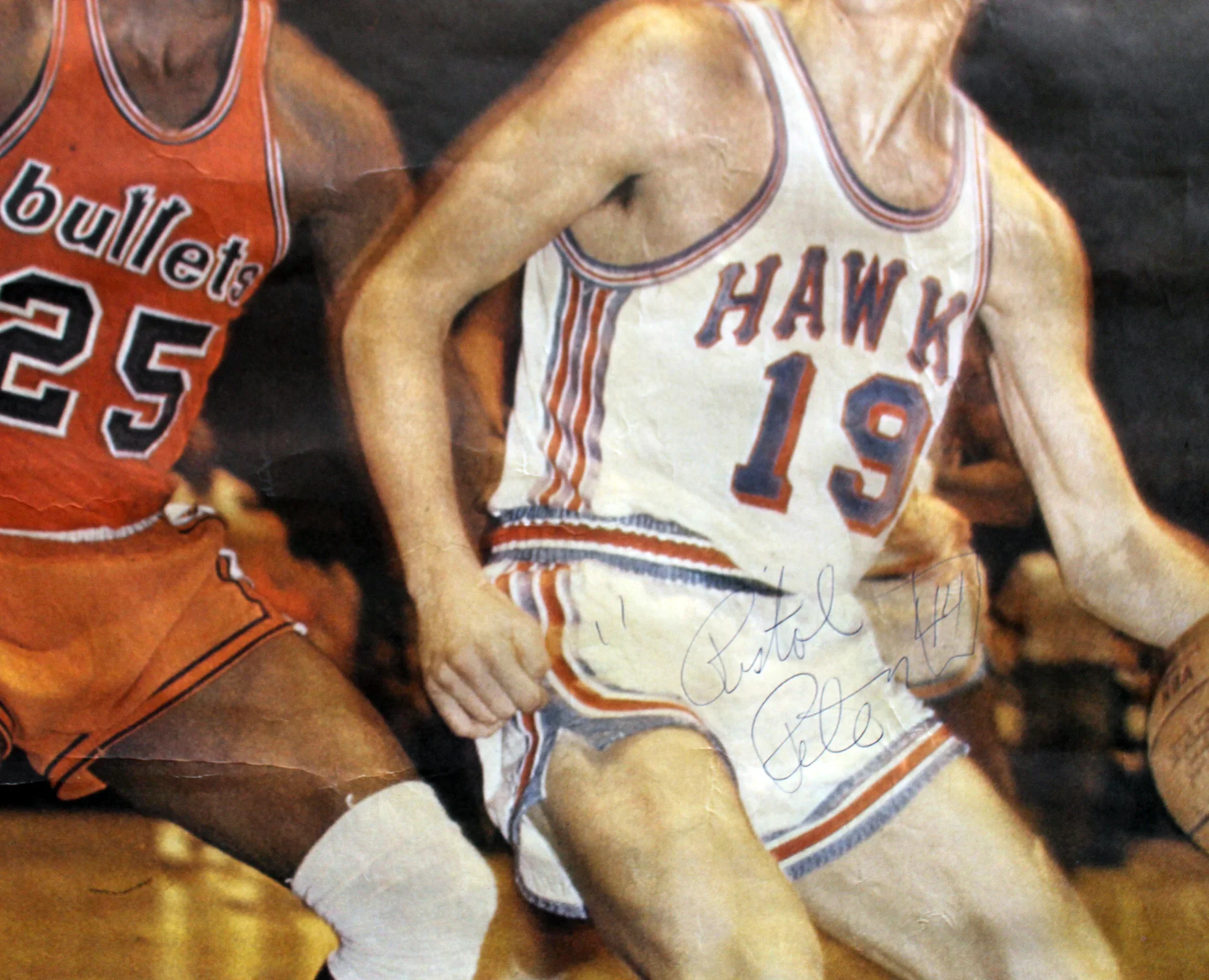 Hawks "Pistol" Pete Maravich Authentic Signed 20x30 Poster PSA/DNA & JSA LOA - Image 6