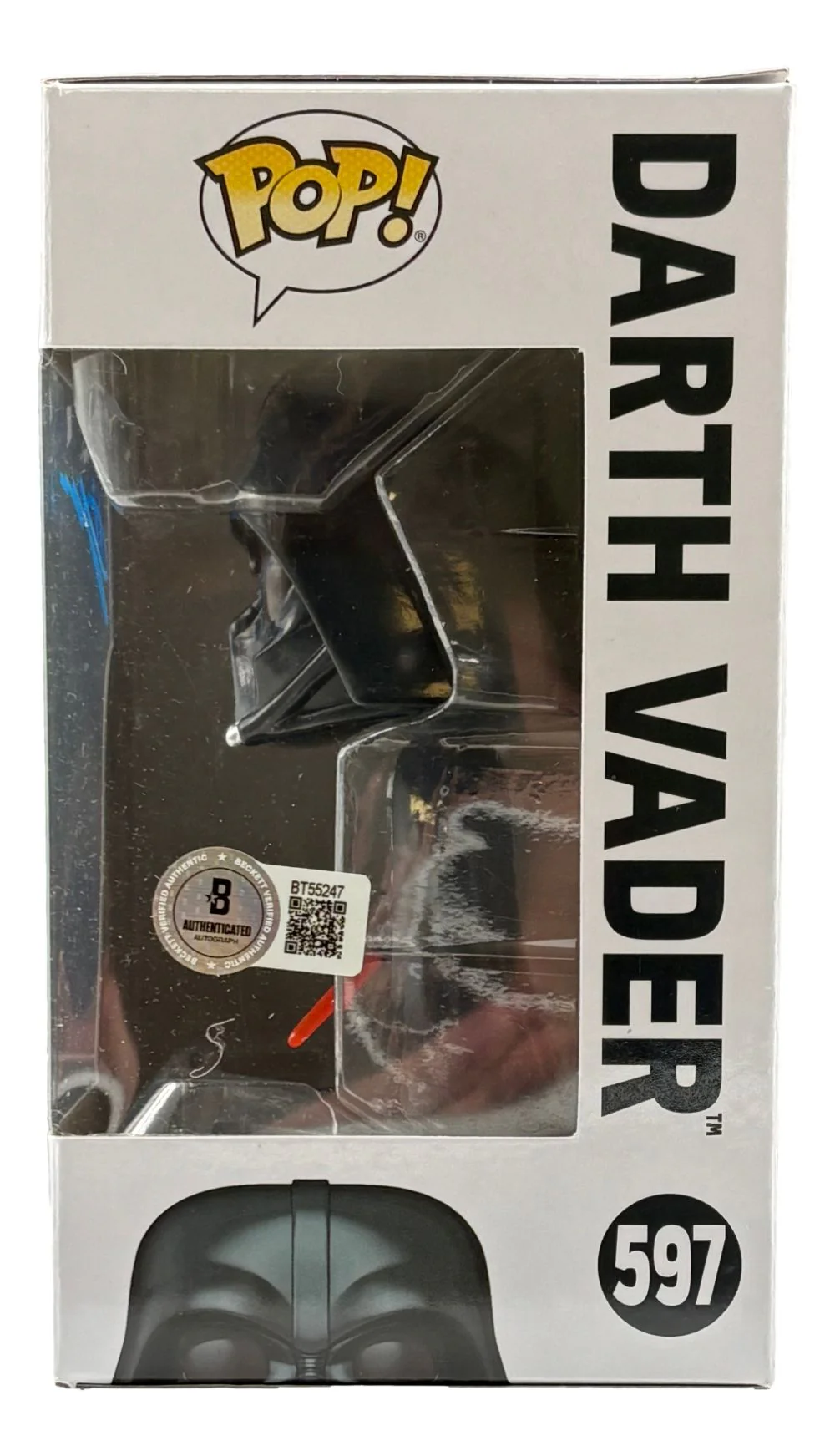 Hayden Christensen Signed Star Wars Darth Vader Funko Pop #597 BAS - Image 2
