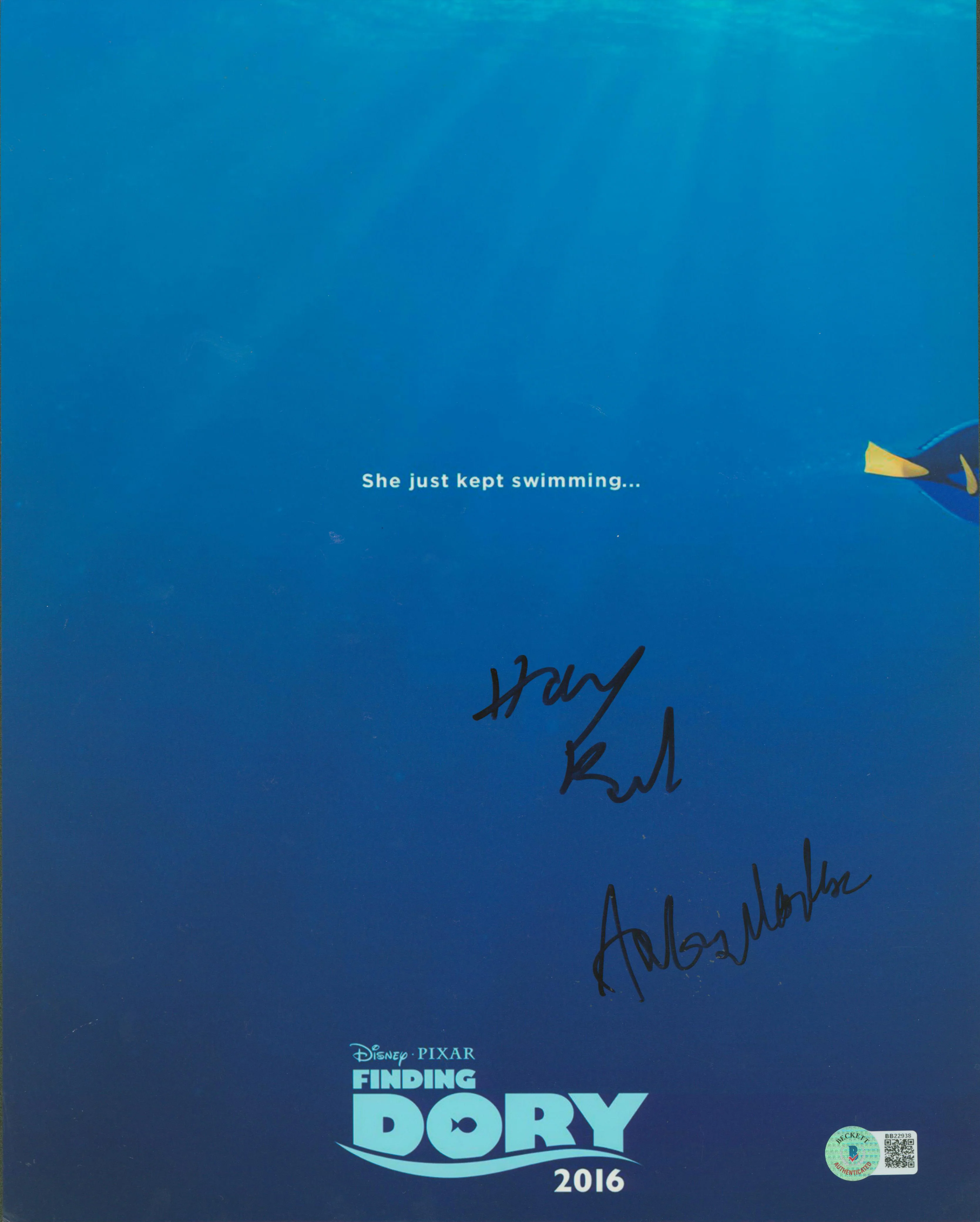 Hayden Rolence & Angus Maclan Finding Dory Signed 11x14 Photo BAS #BB22938