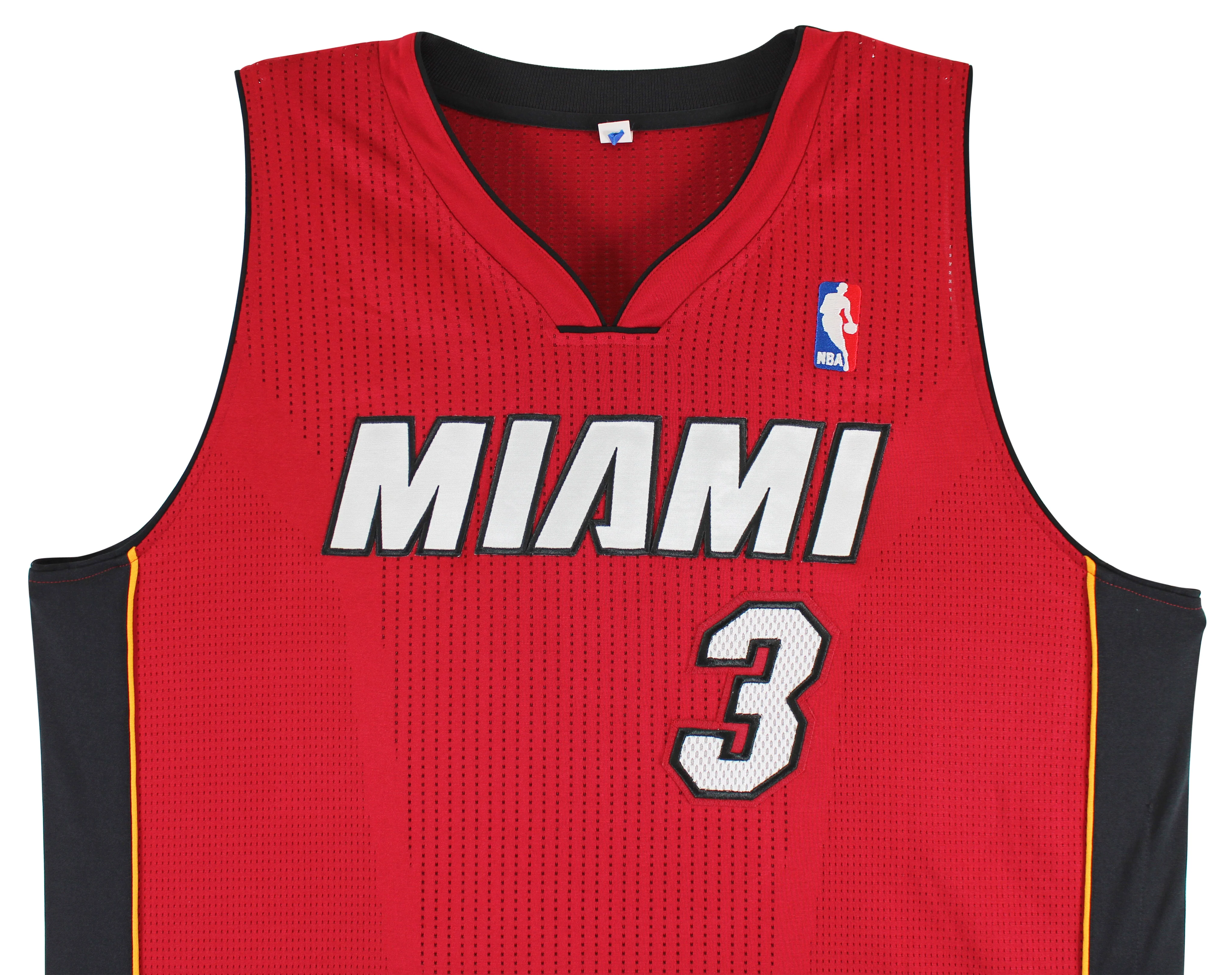 Heat Dwyane Wade 2012 China Preseason Tour Game Worn Red Adidas Jersey NBA LOA - Image 5