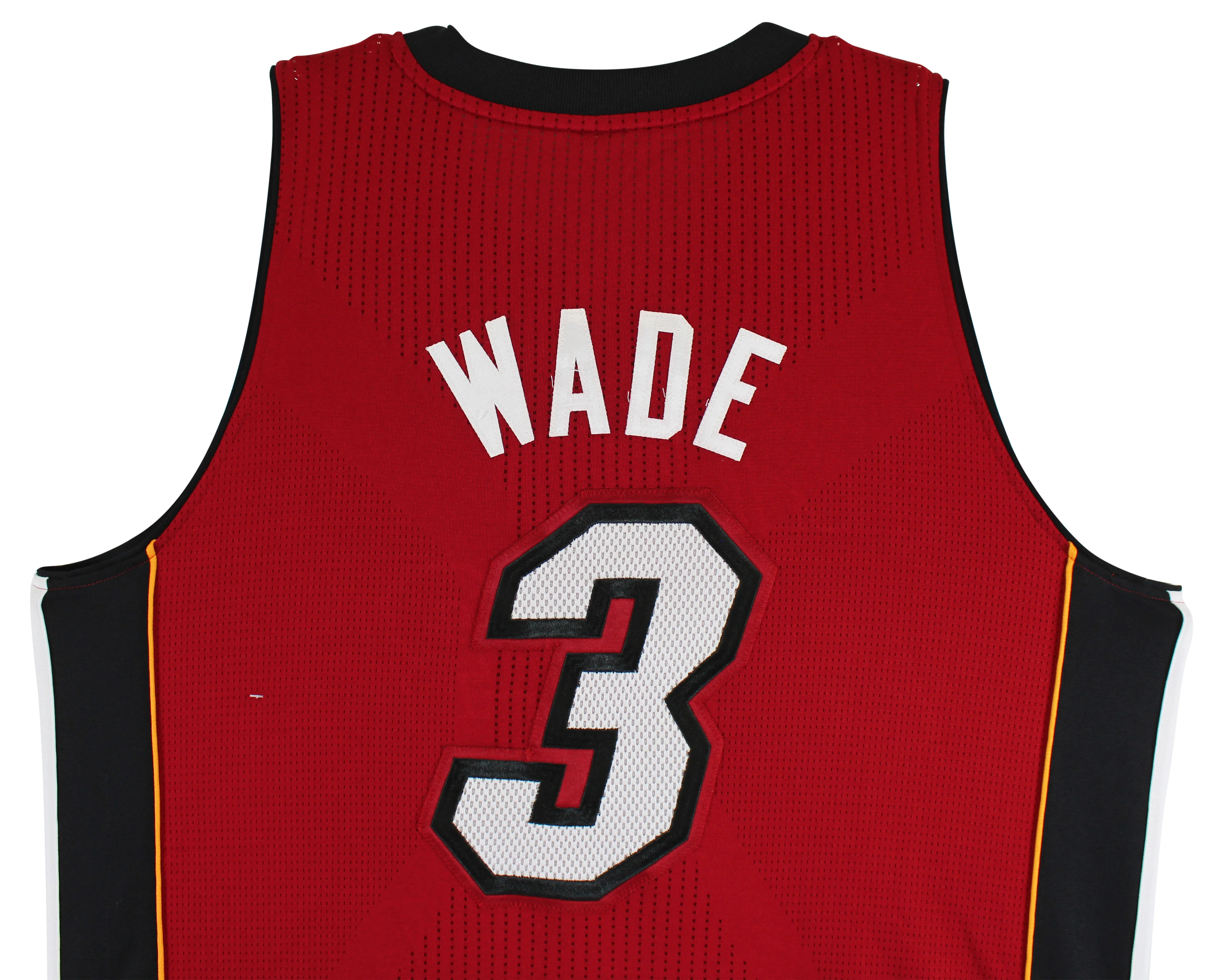 Heat Dwyane Wade 2012 China Preseason Tour Game Worn Red Adidas Jersey NBA LOA - Image 6