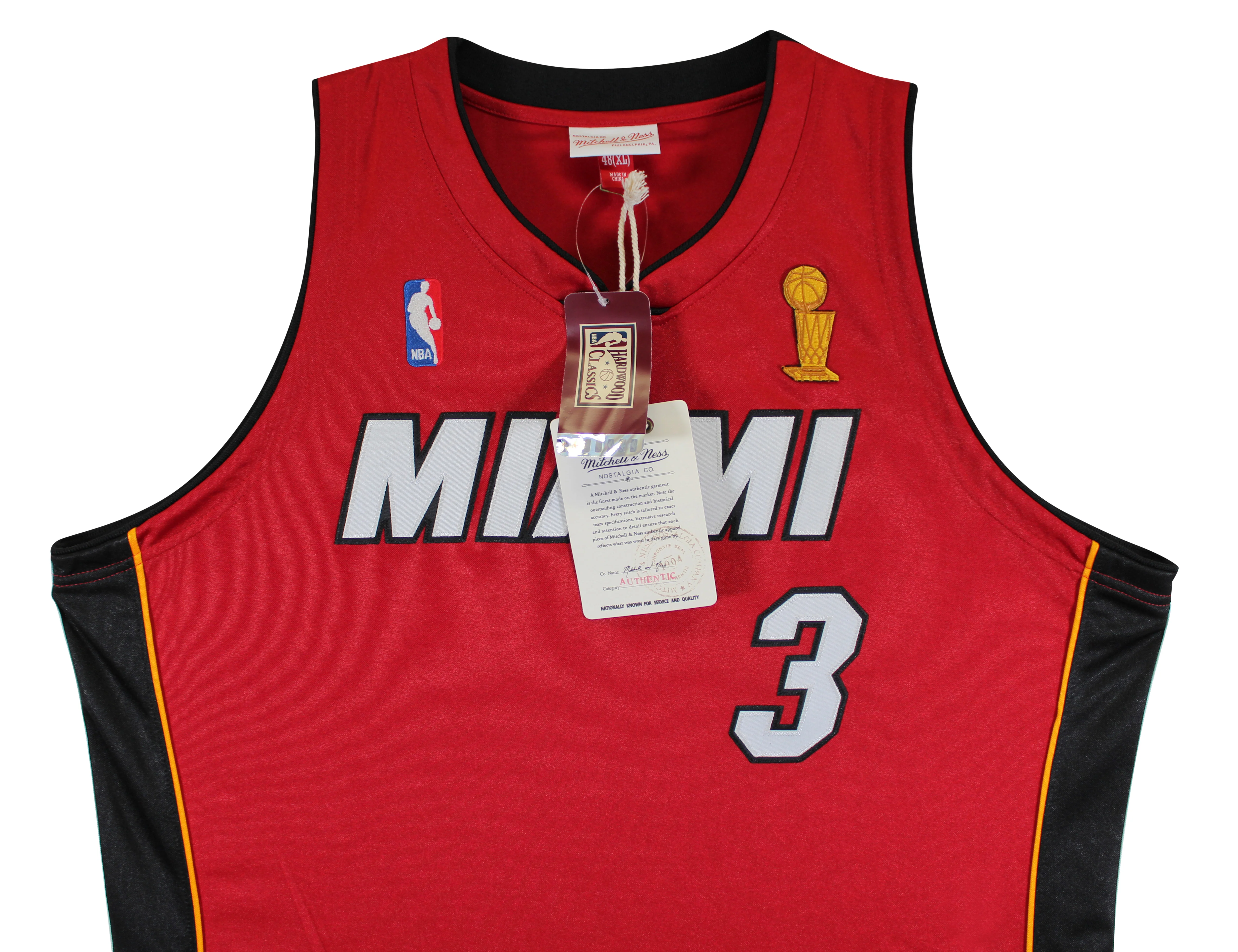 Heat Dwyane Wade Signed 2005-06 Red Mitchell & Ness Authentic Jersey Fanatics - Image 6
