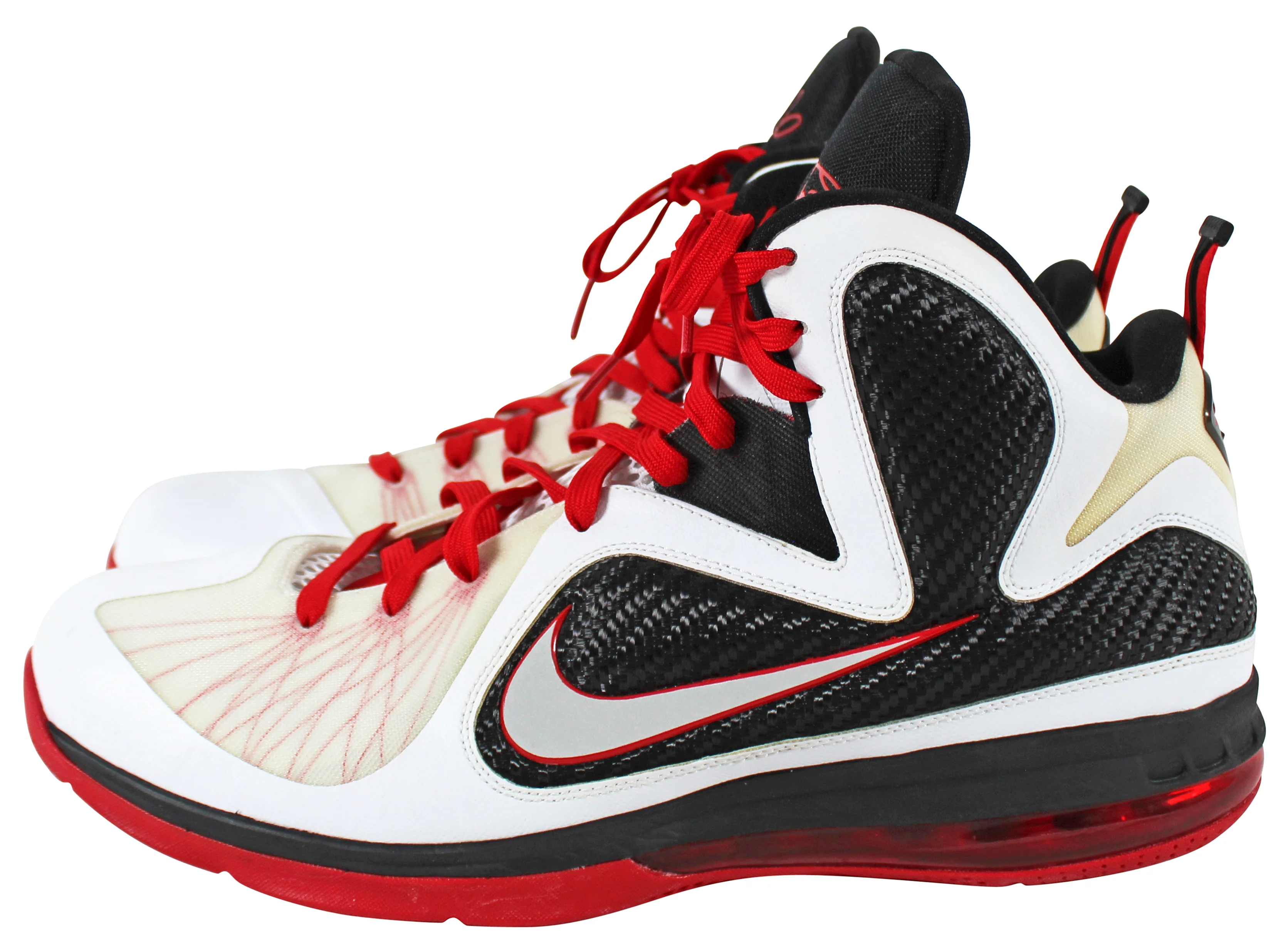 Heat LeBron James 2012 Game Worn Nike LeBron IX Size 16 Shoes RGU LOA - Image 4