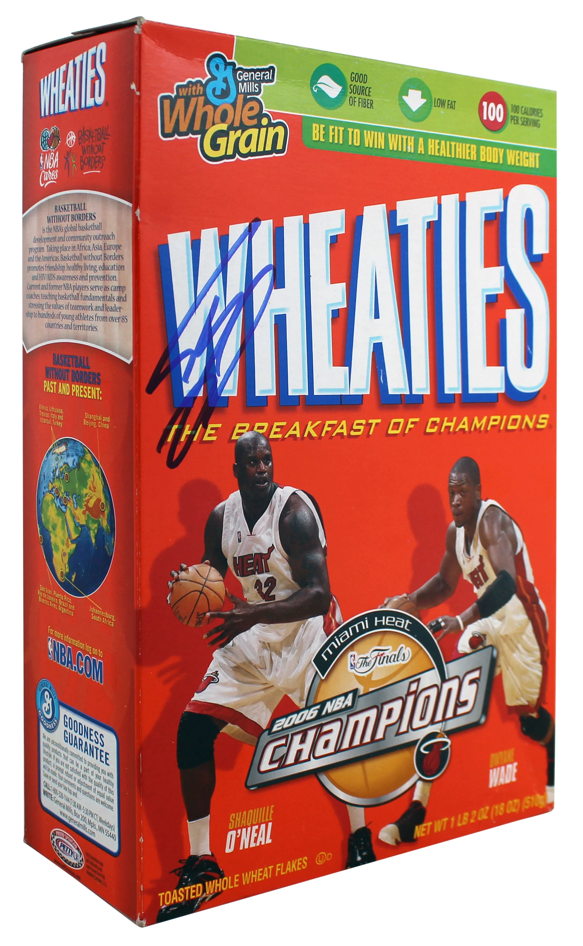 Heat Shaquille O'Neal Authentic Signed Wheaties Box BAS Witnessed - Image 3