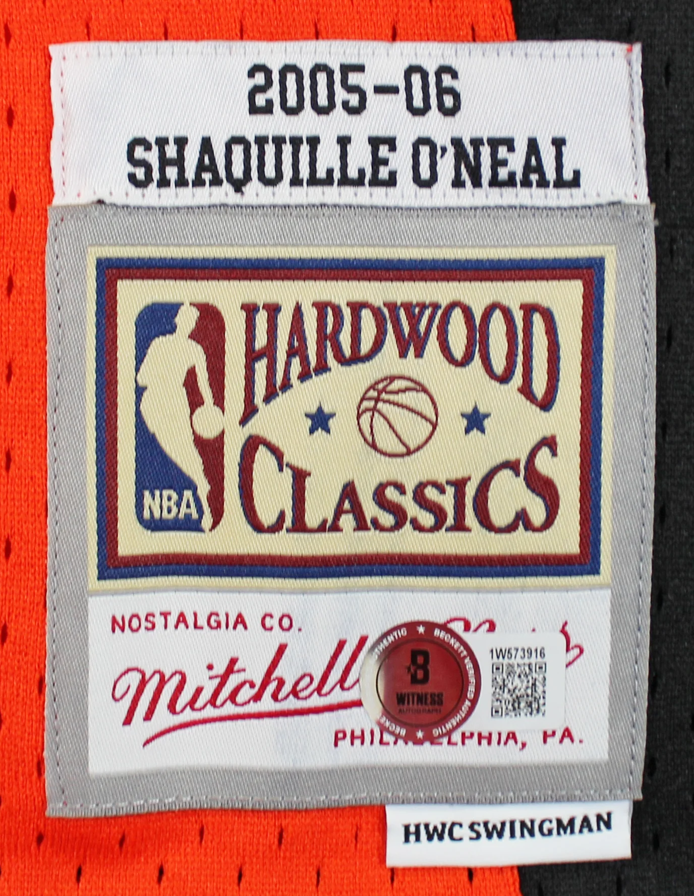 Heat Shaquille O'Neal Signed 05-06 Black Alt M&N HWC Nights Jersey BAS Witnessed - Image 6