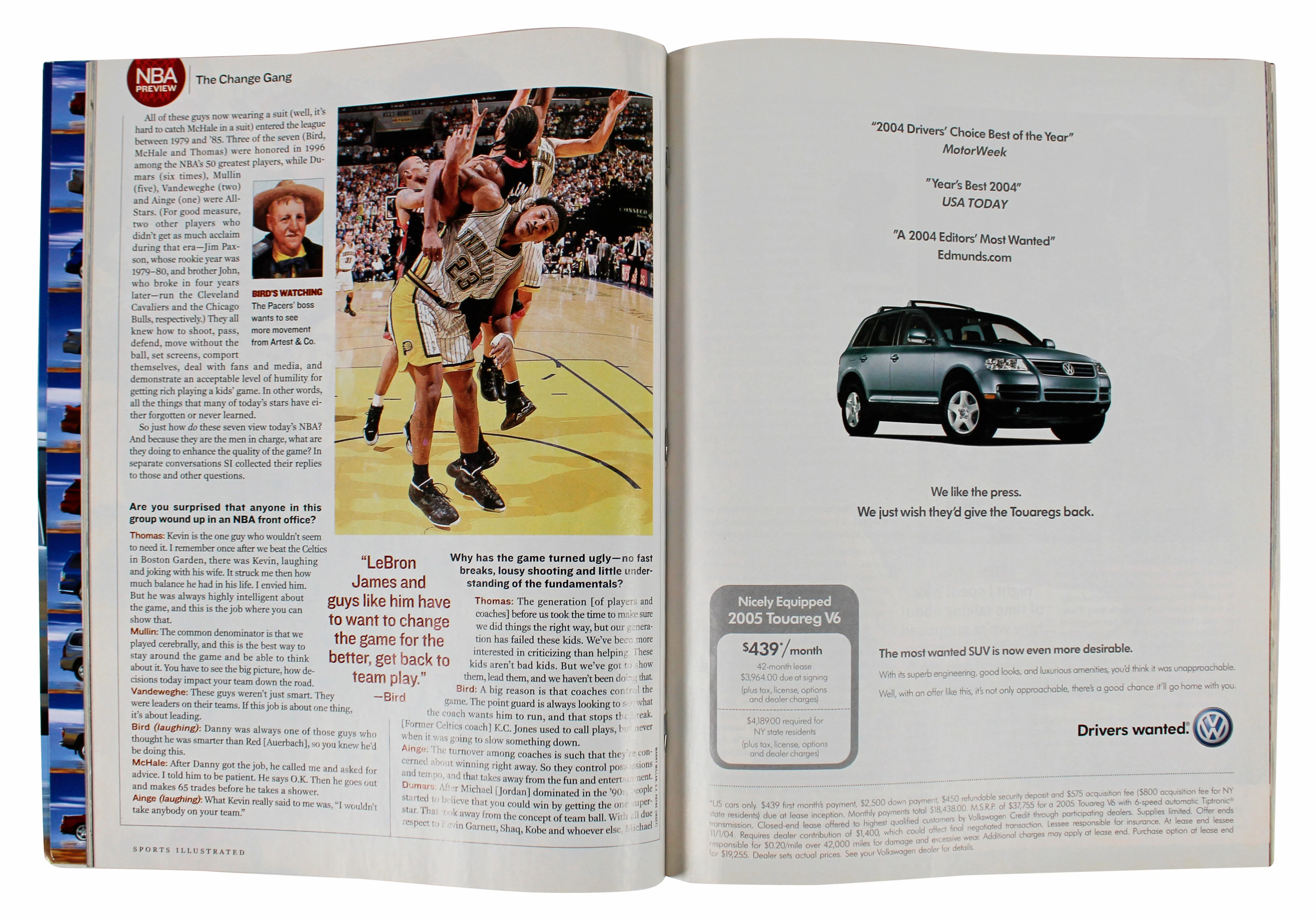 Heat Shaquille O'Neal Signed 2004 Sports Illustrated Magazine BAS Witnessed - Image 6