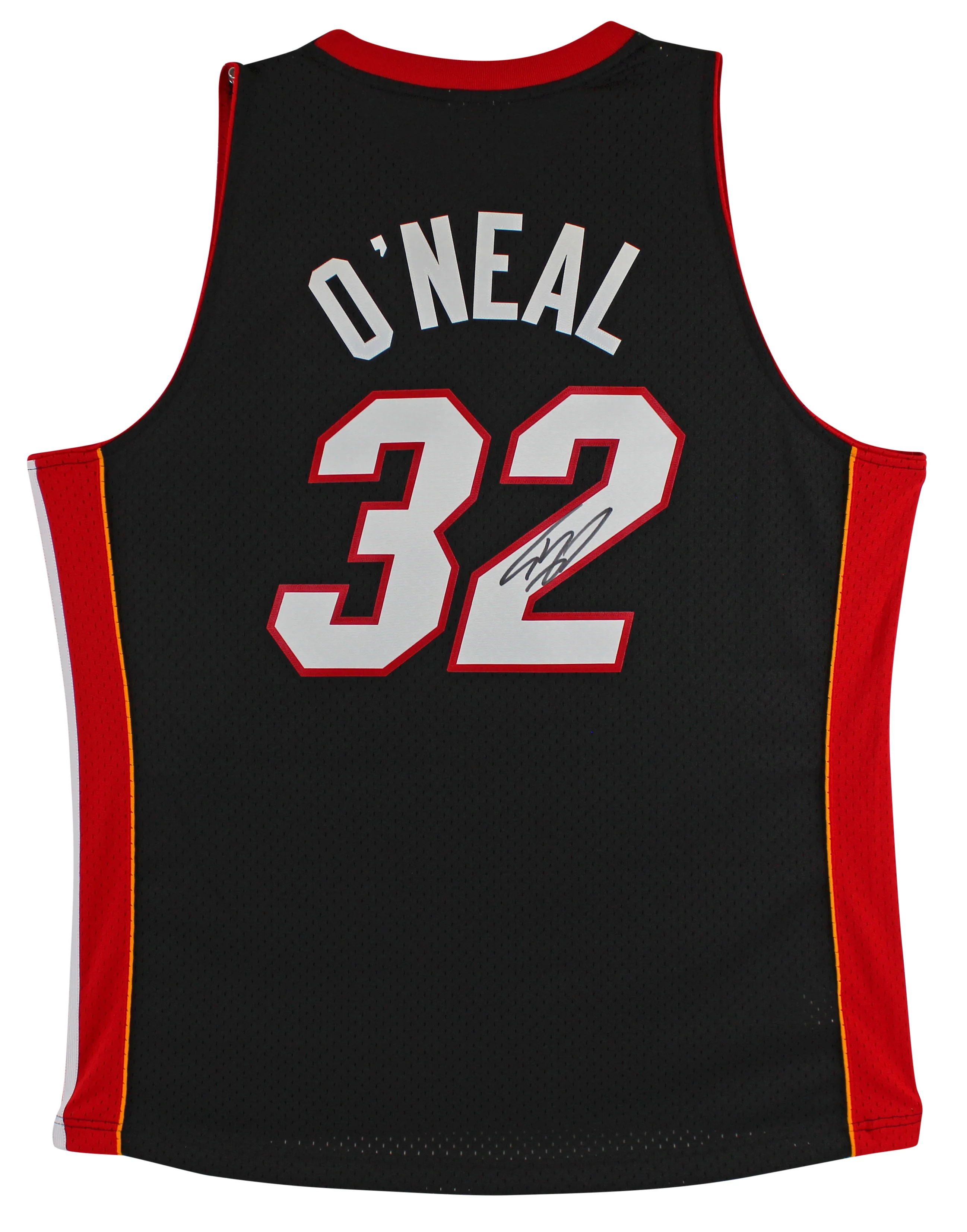 Heat Shaquille O'Neal Signed Black M&N 2005-06 HWC Swingman Jersey BAS Witnessed - Image 2