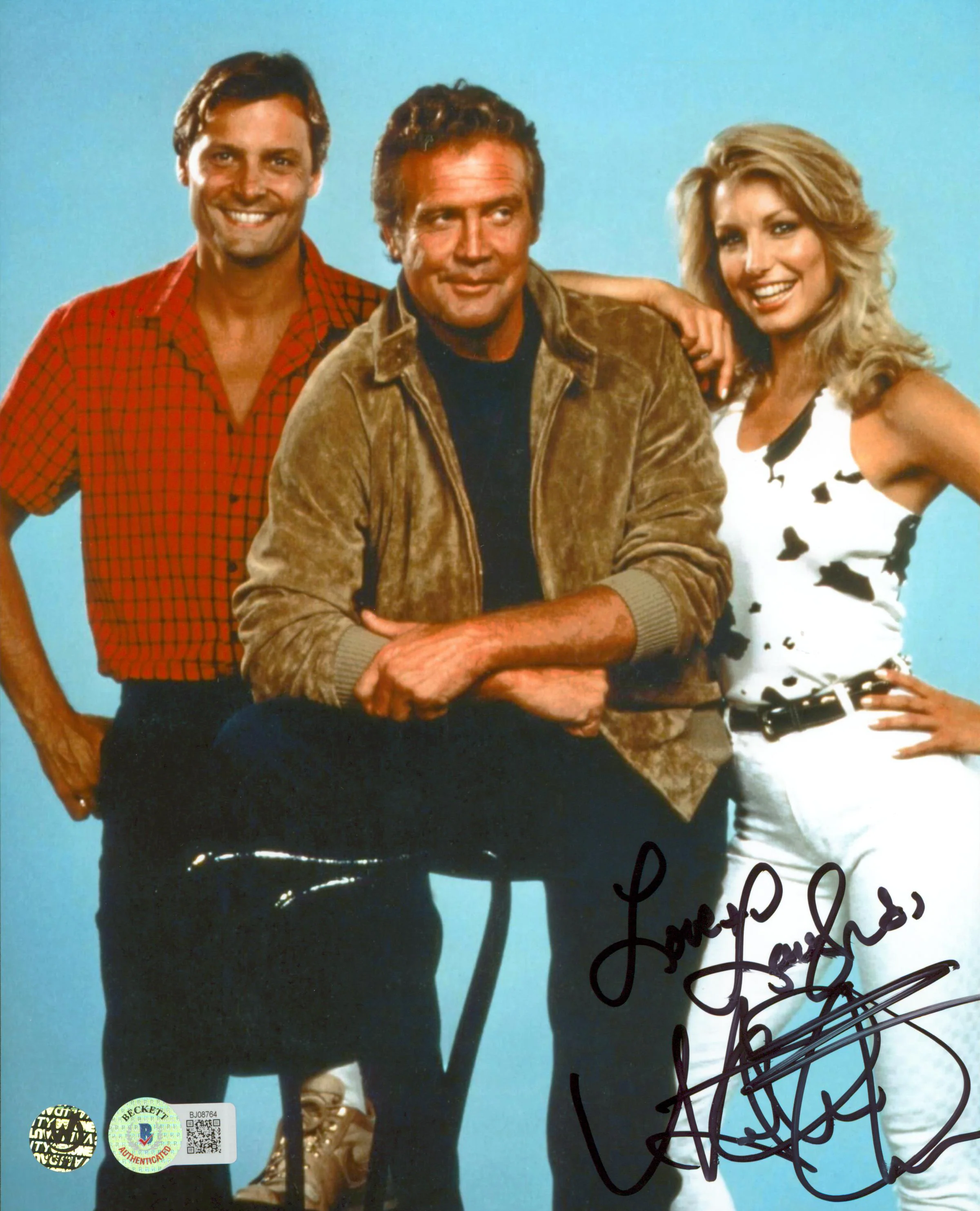 Heather Thomas The Fall Guy "Love & Laughs" Signed 8x10 Photo BAS #BJ08764