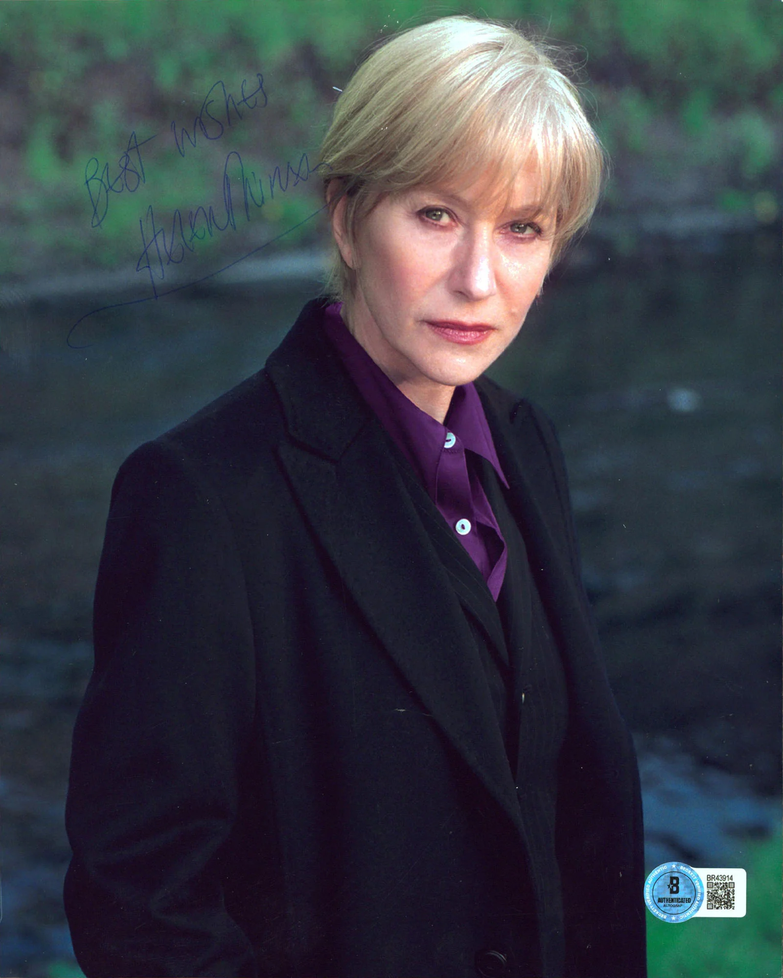 Helen Mirren Prime Suspect "Best Wishes" Signed 8x10 Vertical Photo BAS #BR43914 - Image 2