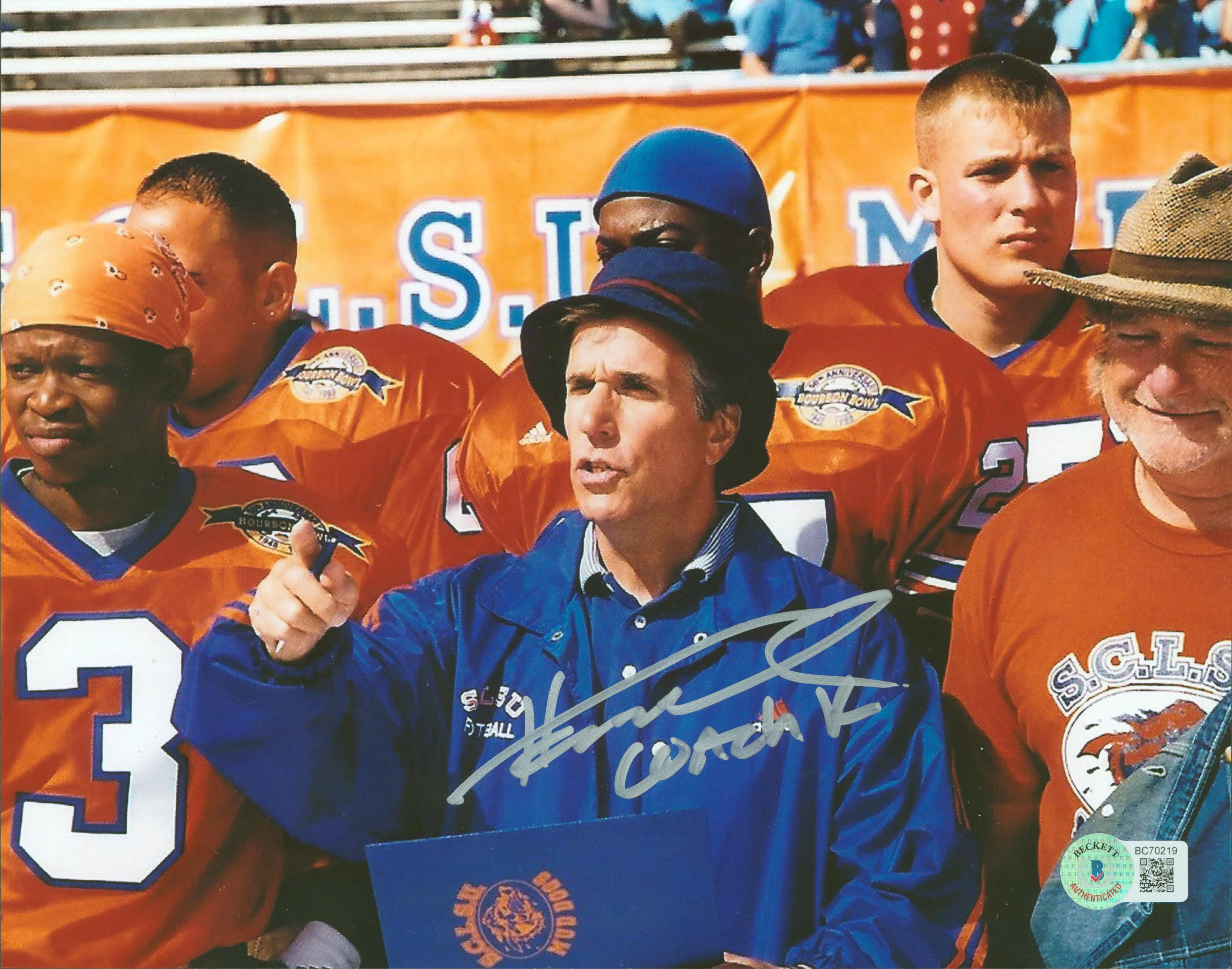 Henry Winkler The Waterboy "Coach K" Signed 8x10 Horizontal Pointing Photo BAS - Image 2
