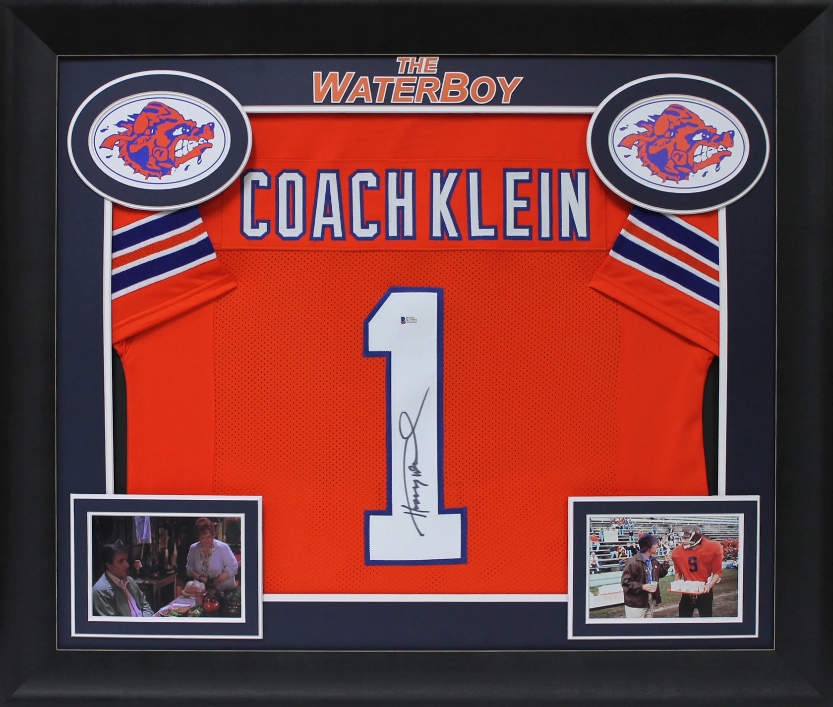 Henry Winkler The Waterboy Signed Orange Coach Klein Framed Jersey BAS Witnessed - Image 2