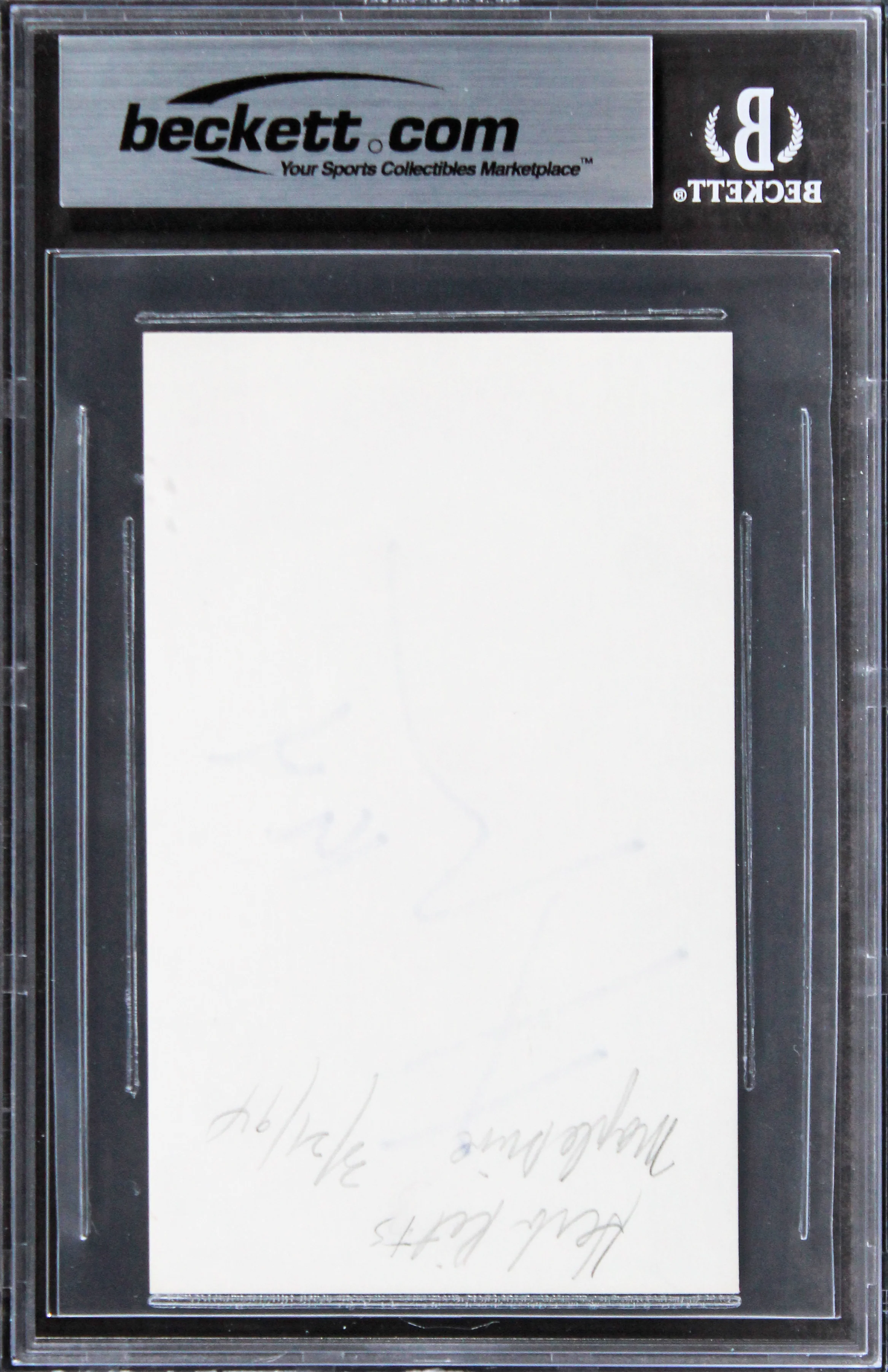 Herb Ritts "94" Authentic Signed 3x5 Index Card Autographed BAS Slabbed - Image 3