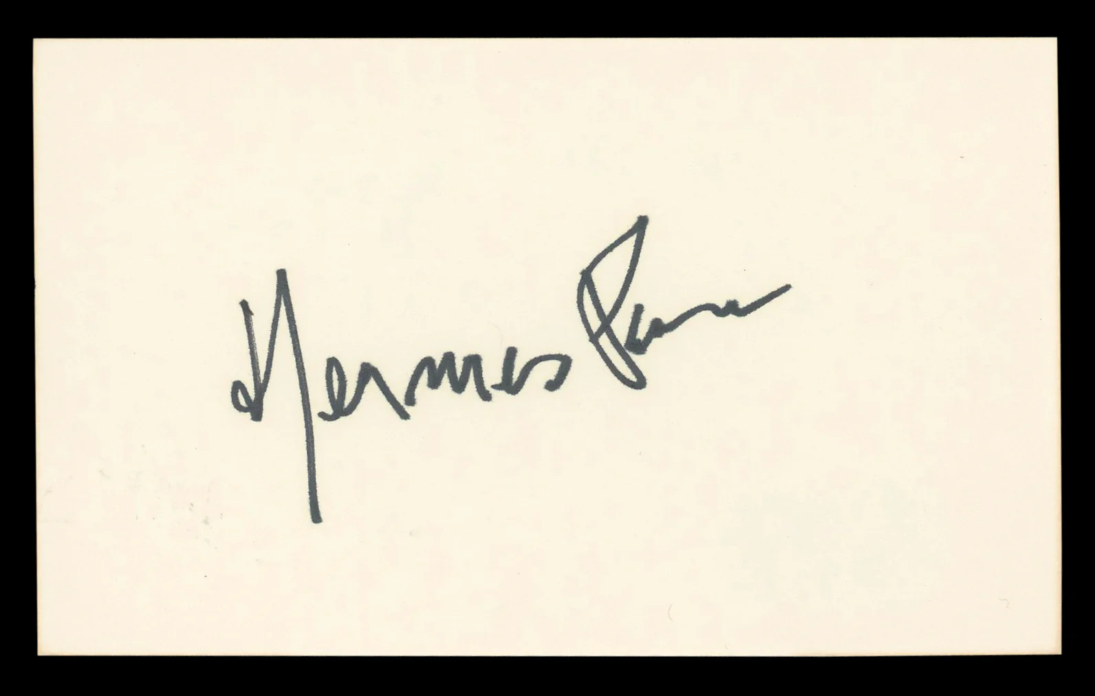 Hermes Pan Top Hat Authentic Signed 3x5 Index Card Autographed BAS #BL98868 - Image 2