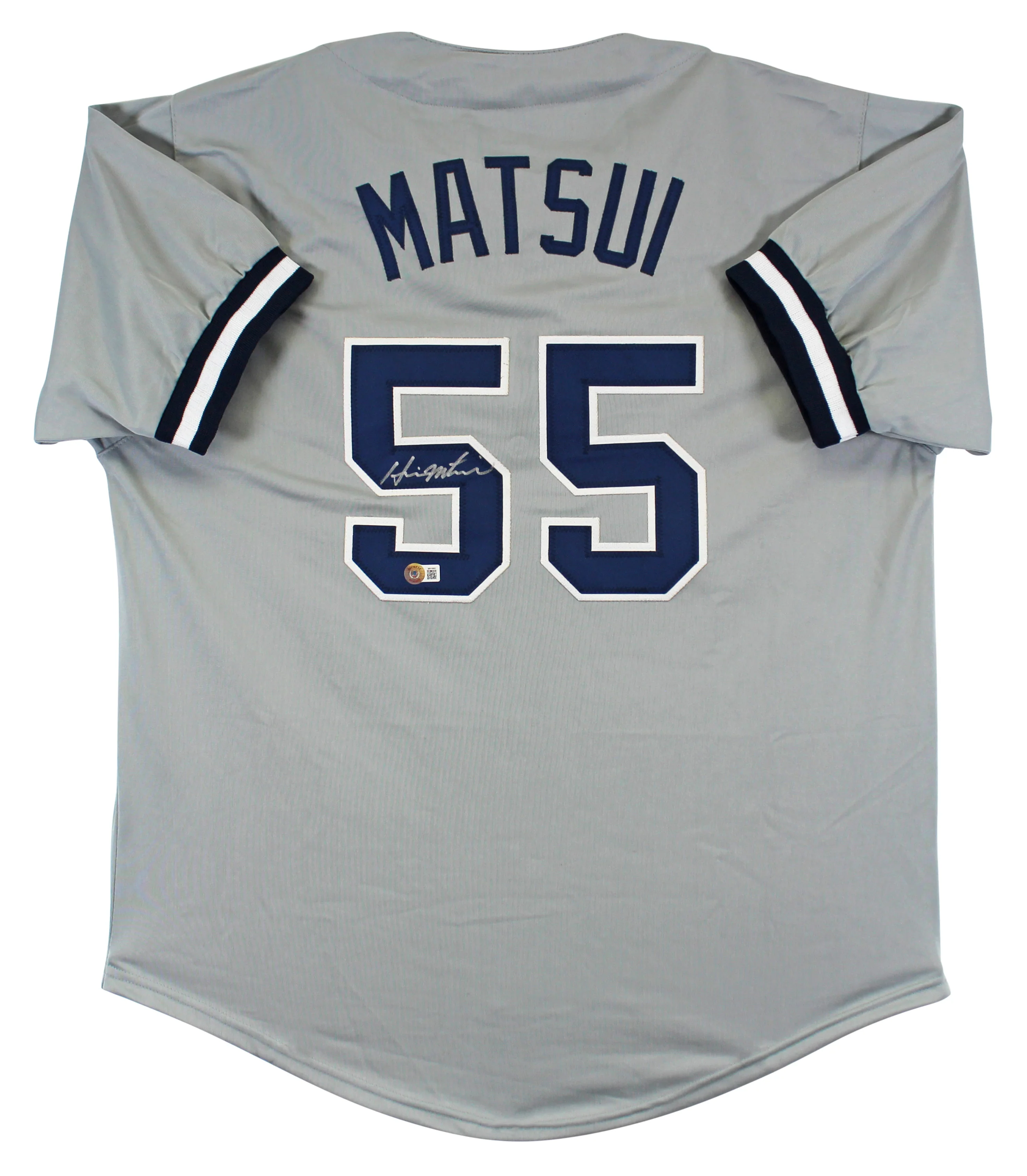 Hideki Matsui Authentic Signed Grey Pro Style Jersey Autographed BAS Witnessed - Image 2