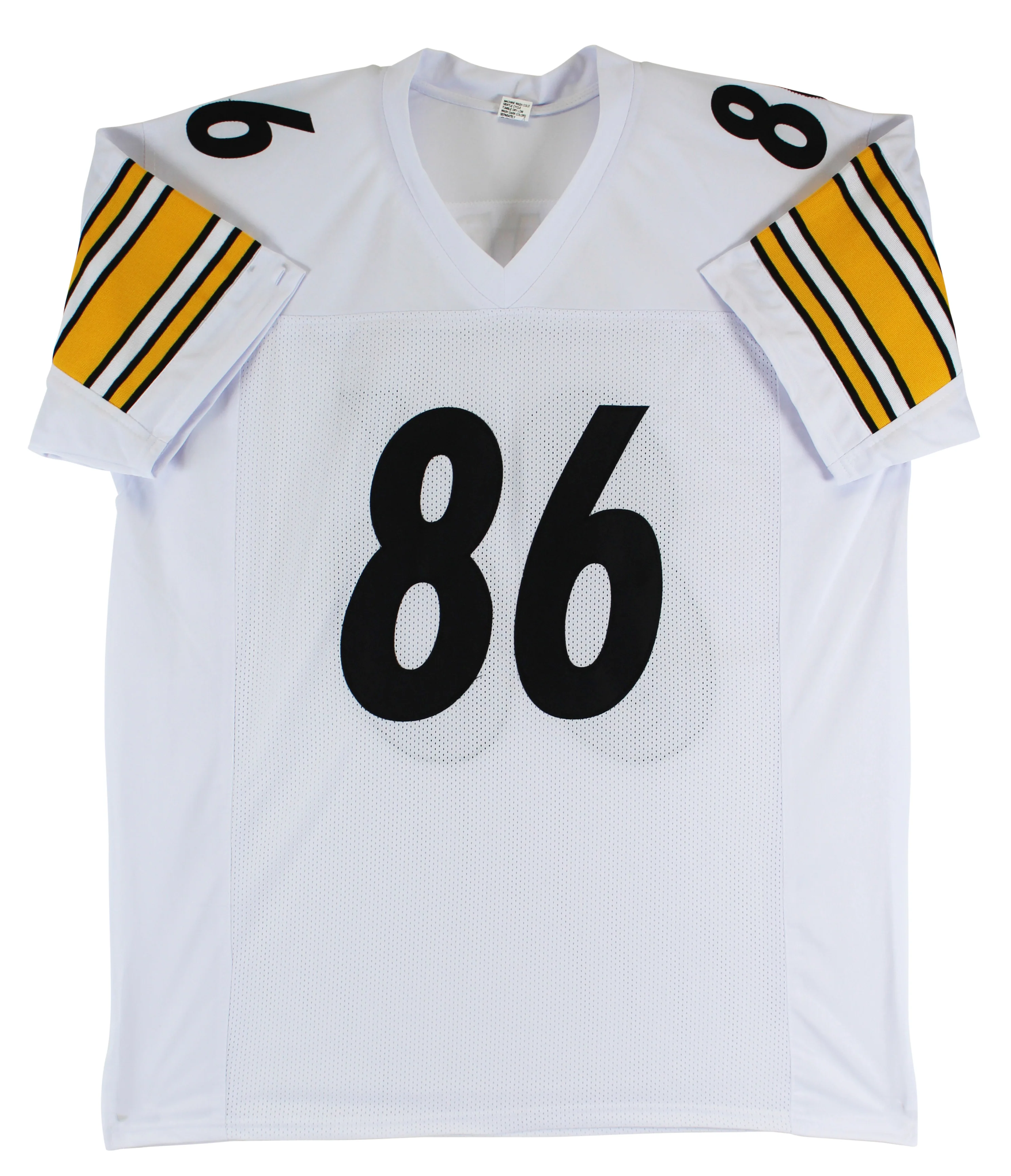 Hines Ward Authentic Signed White Pro Style Jersey Autographed BAS Witnessed - Image 4